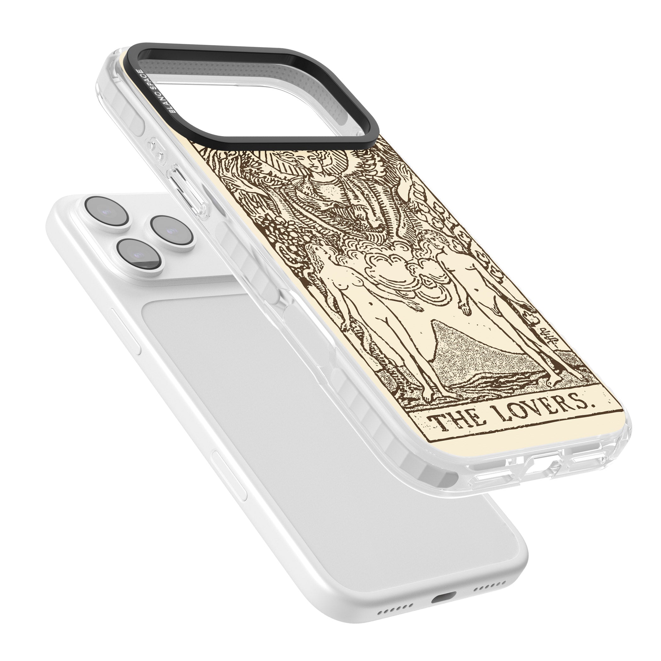 Personalised The Lovers Tarot Card (Cream) iPhone 17 Pro Max Impact Pro Clear Phone Case Colours