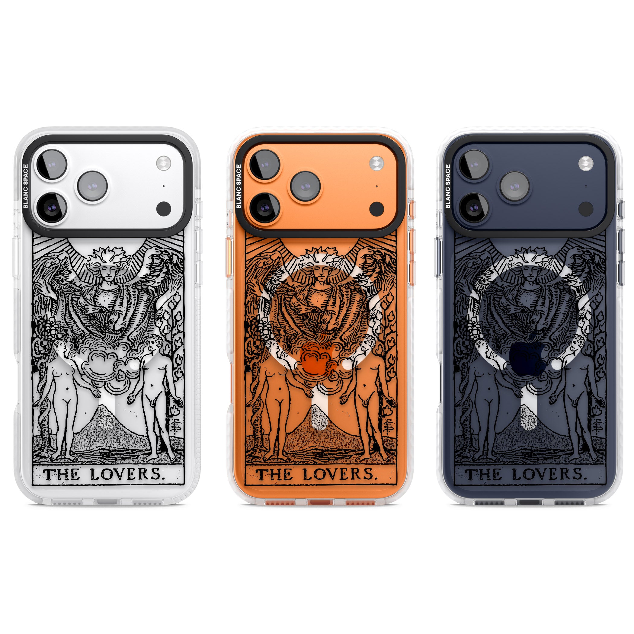 Personalised The Lovers Tarot Card (Clear) iPhone 17 Pro Impact Pro Clear Phone Case APT Impact Protection