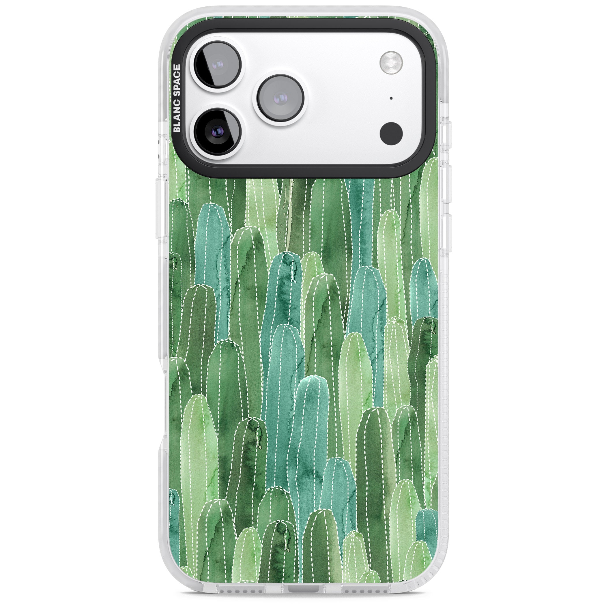 Skinny Cacti iPhone 17 Pro Max Impact Pro Clear Phone Case