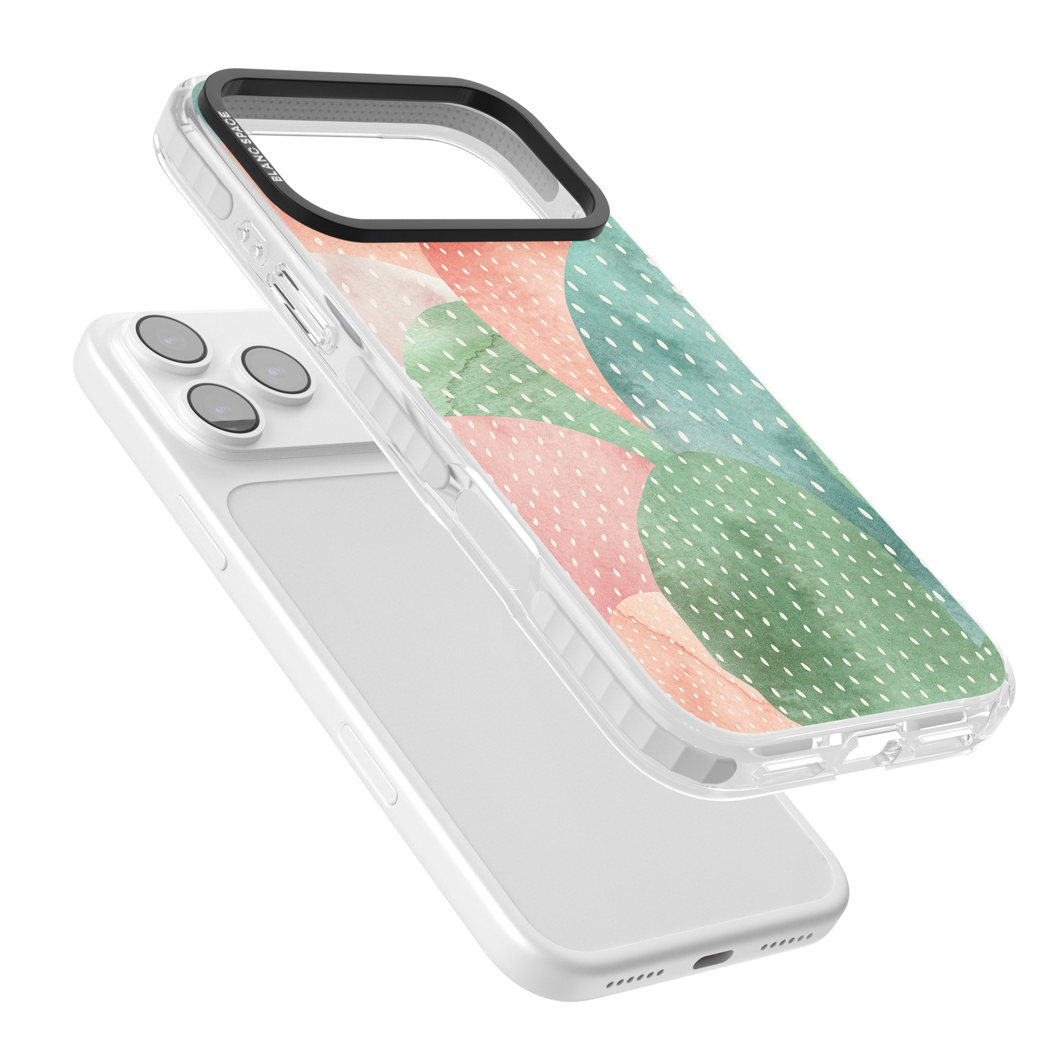 Pastel Cacti Pattern iPhone 17 Pro Max Impact Pro Clear Phone Case Colours