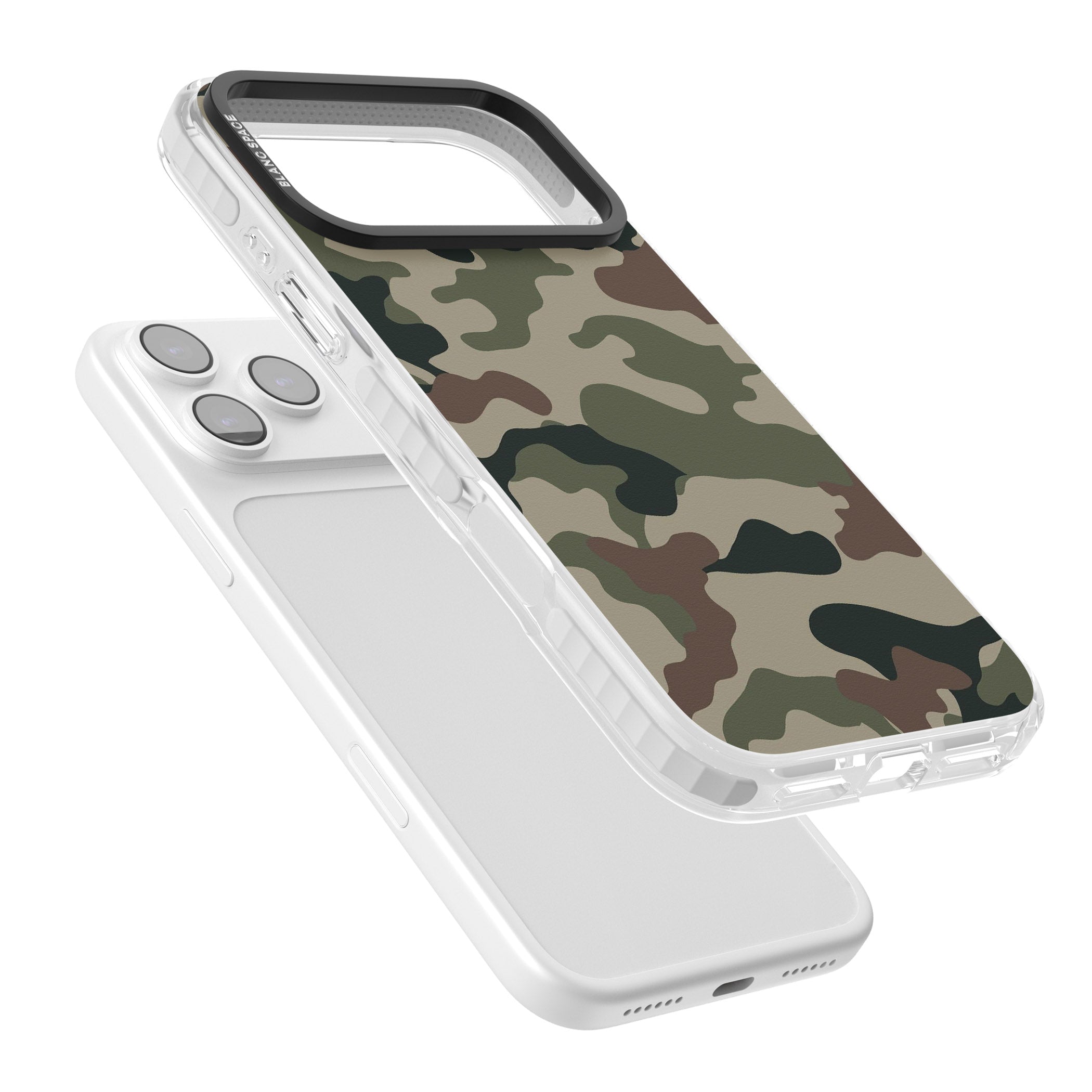 Green And Brown Camo iPhone 17 Pro Max Impact Pro Clear Phone Case Colours