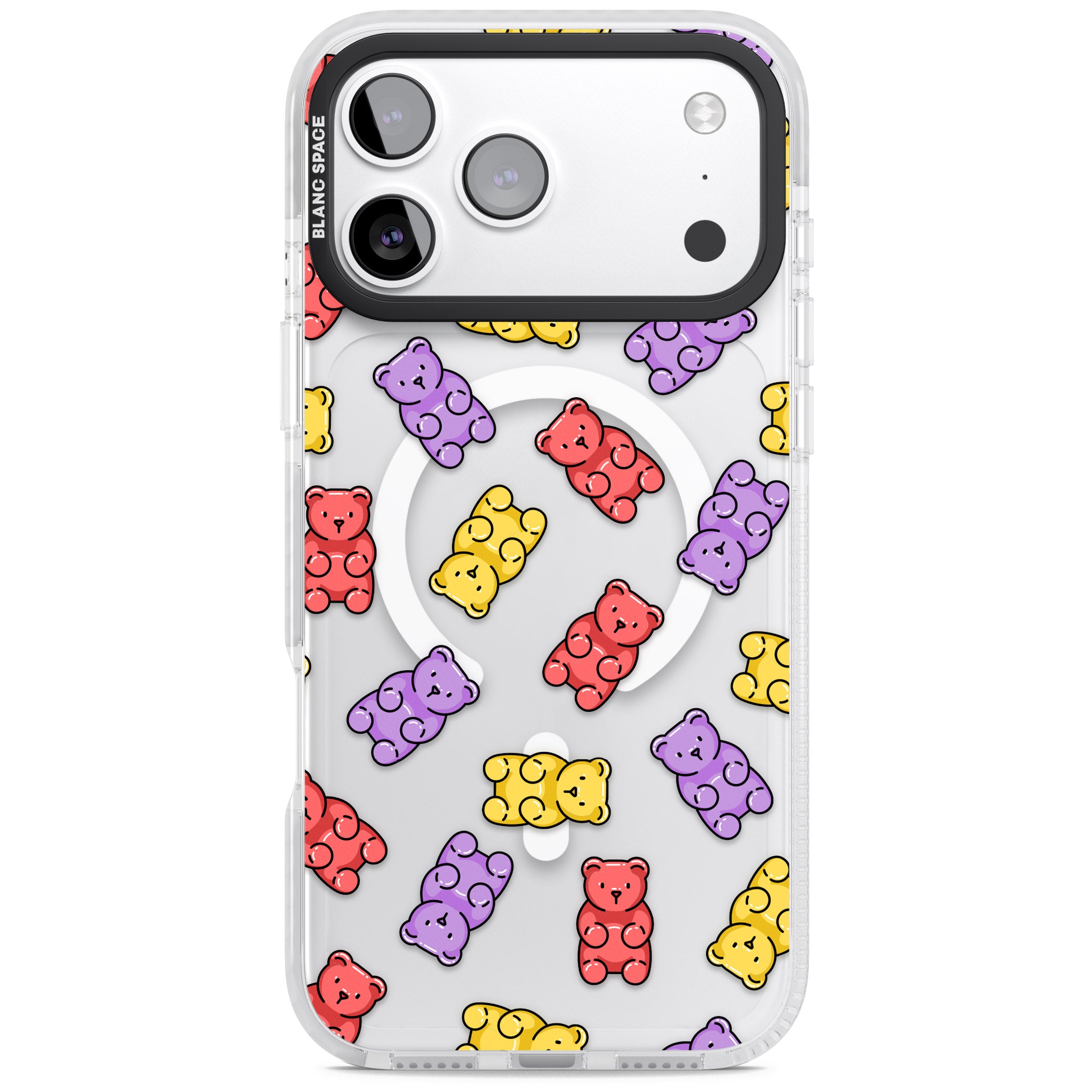 Gummy Bear Pattern iPhone 17 Pro Max Impact Pro Clear Phone Case