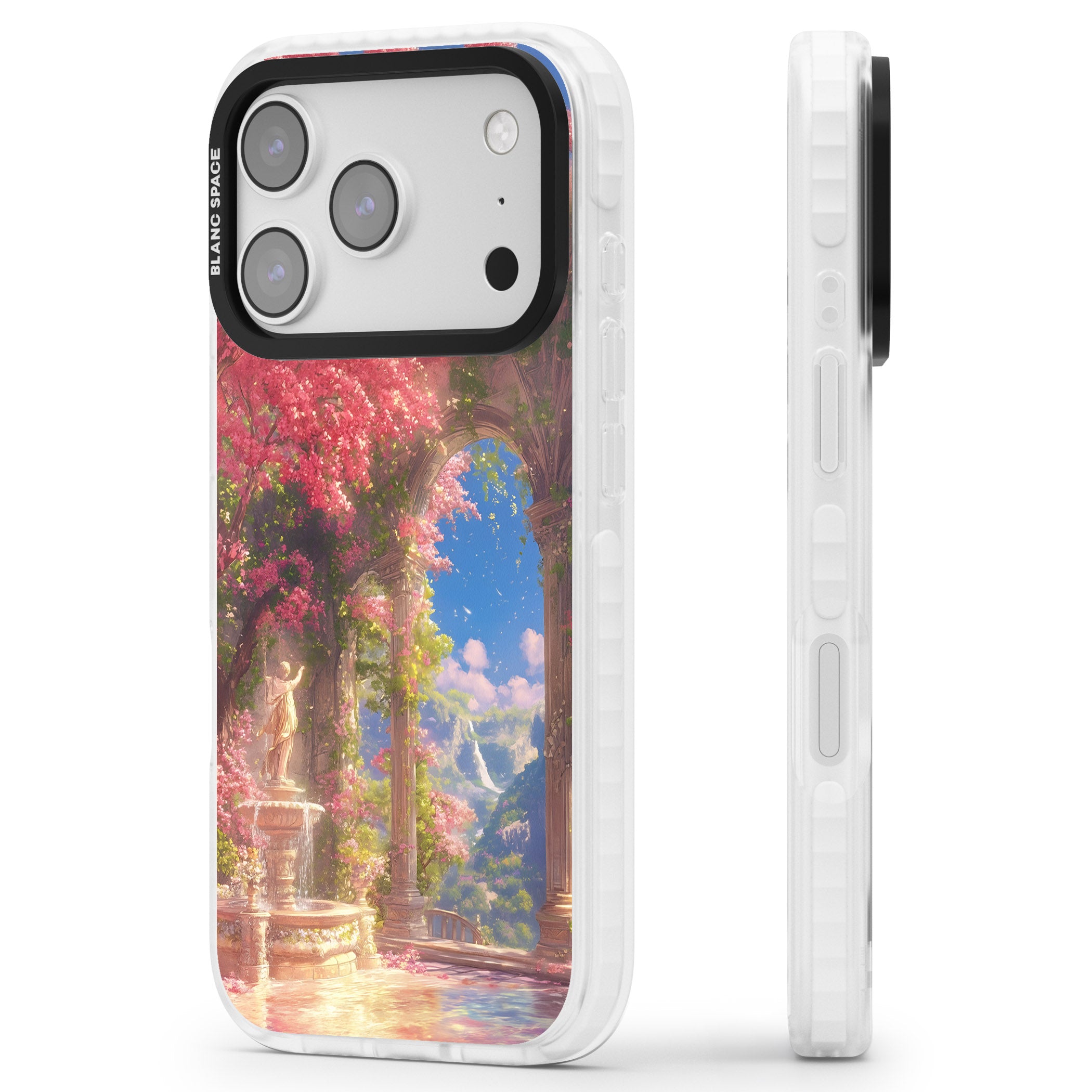 Castle Blossom iPhone 17 Pro Max Impact Pro Clear Phone Case Side Profile