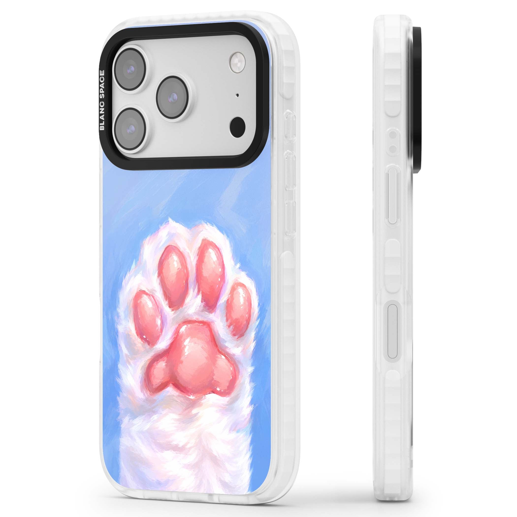 Soft White Paw cute iPhone case | Impact Magsafe case for iPhone 17 Pro, iPhone 17 Pro Max