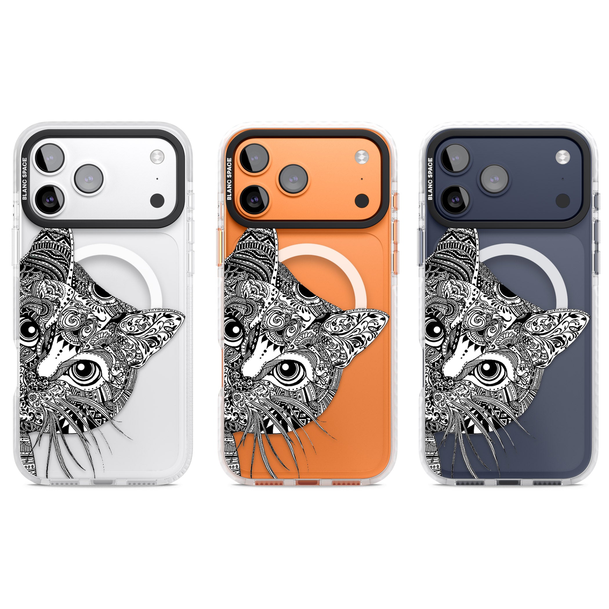 Henna Cat iPhone 17 Pro Impact Pro Clear Phone Case APT Impact Protection