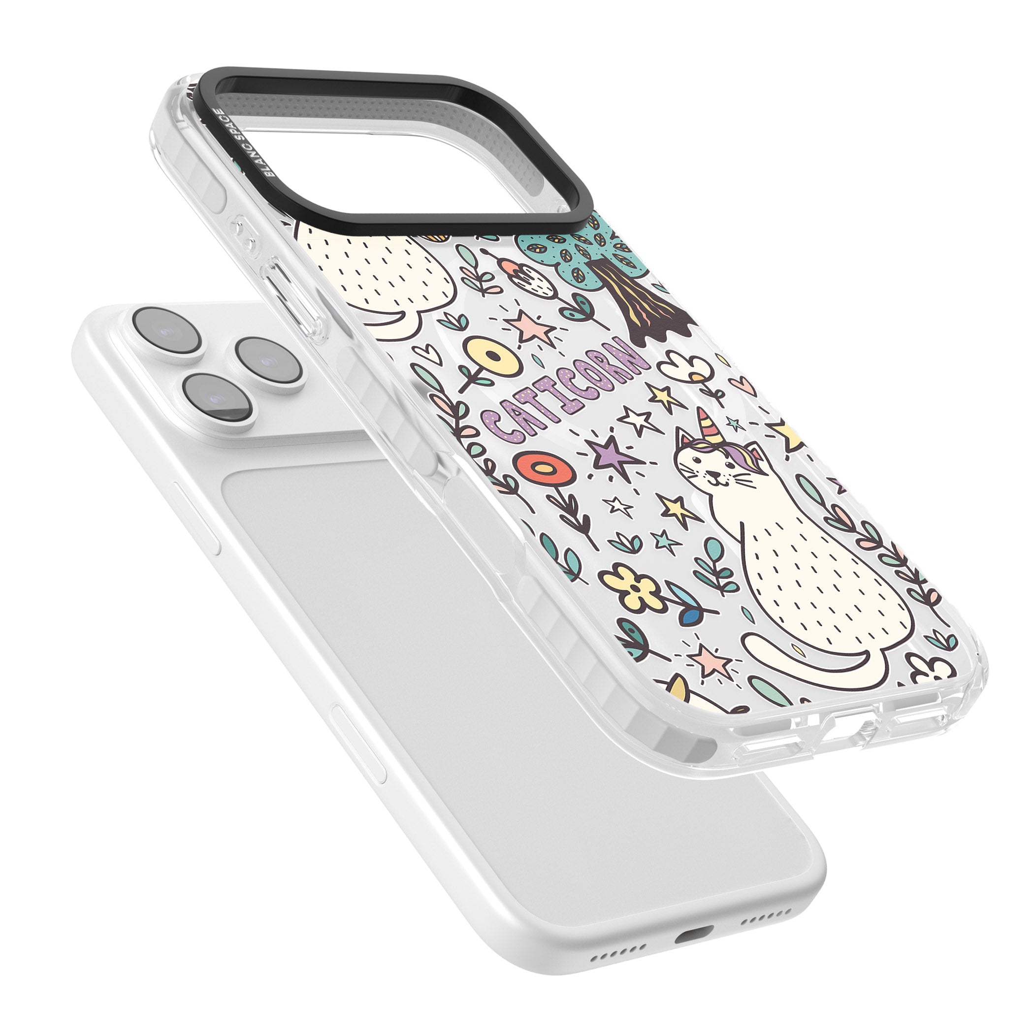 Caticorn Pattern iPhone 17 Pro Max Impact Pro Clear Phone Case Colours