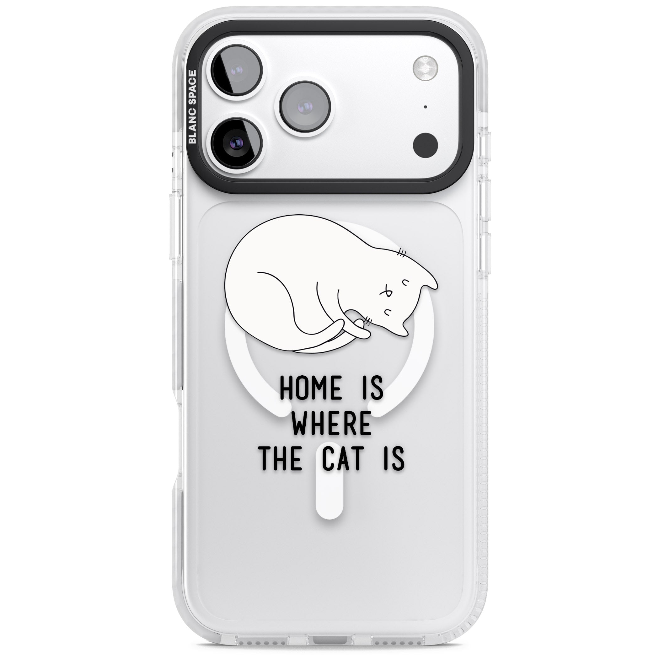 Home Is Where The Cat Is iPhone 17 Pro Max Impact Pro Clear Phone Case
