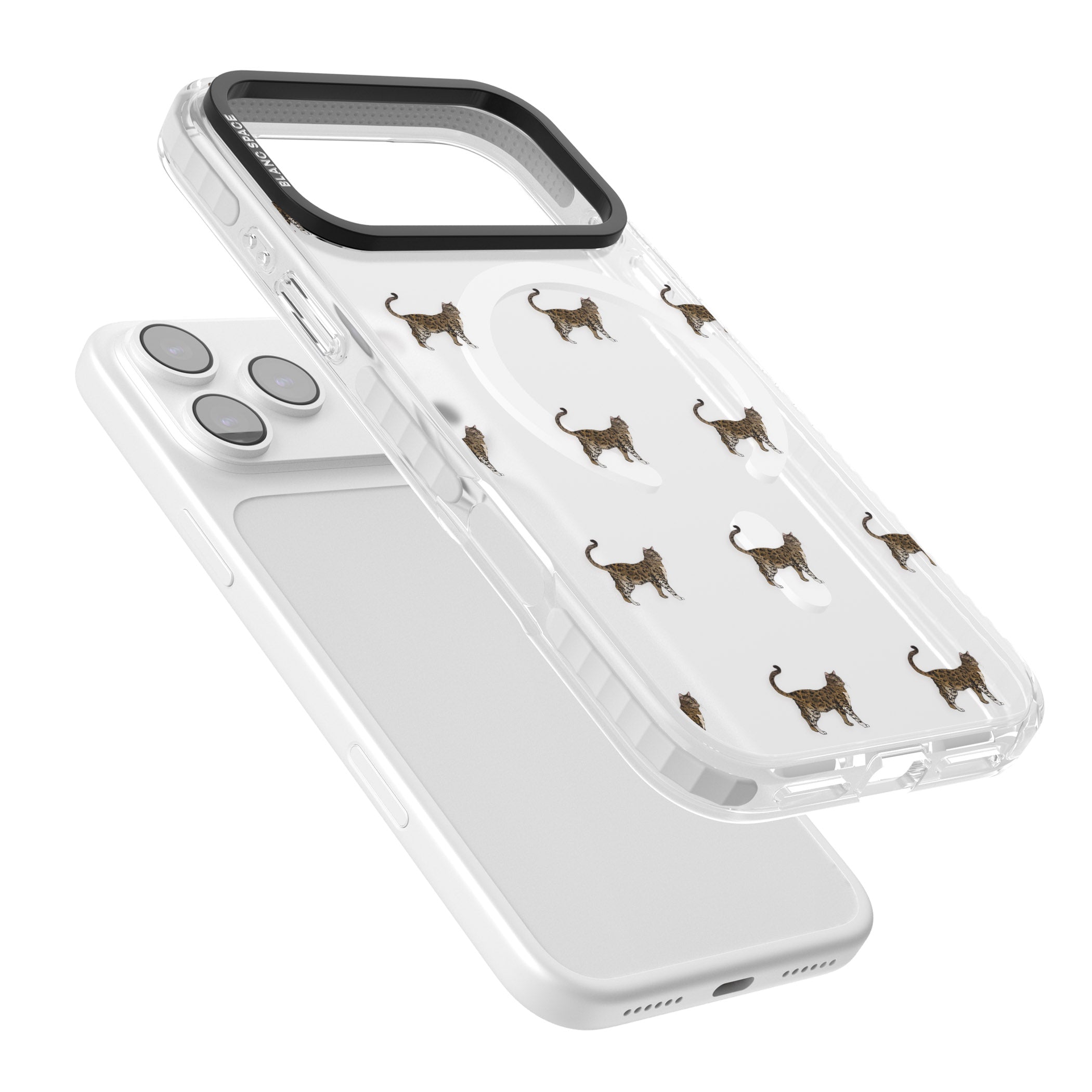 Bengal Cat Pattern iPhone 17 Pro Max Impact Pro Clear Phone Case Colours