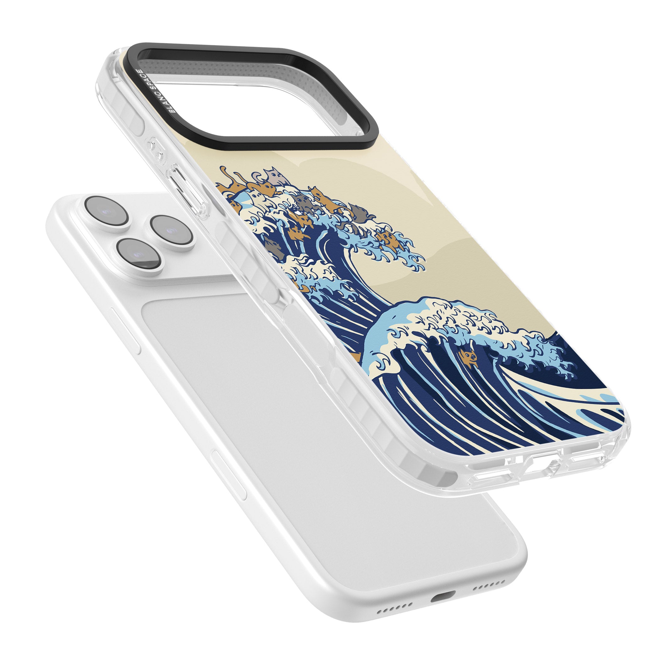 The Great Cat Wave iPhone 17 Pro Max Impact Pro Clear Phone Case Colours