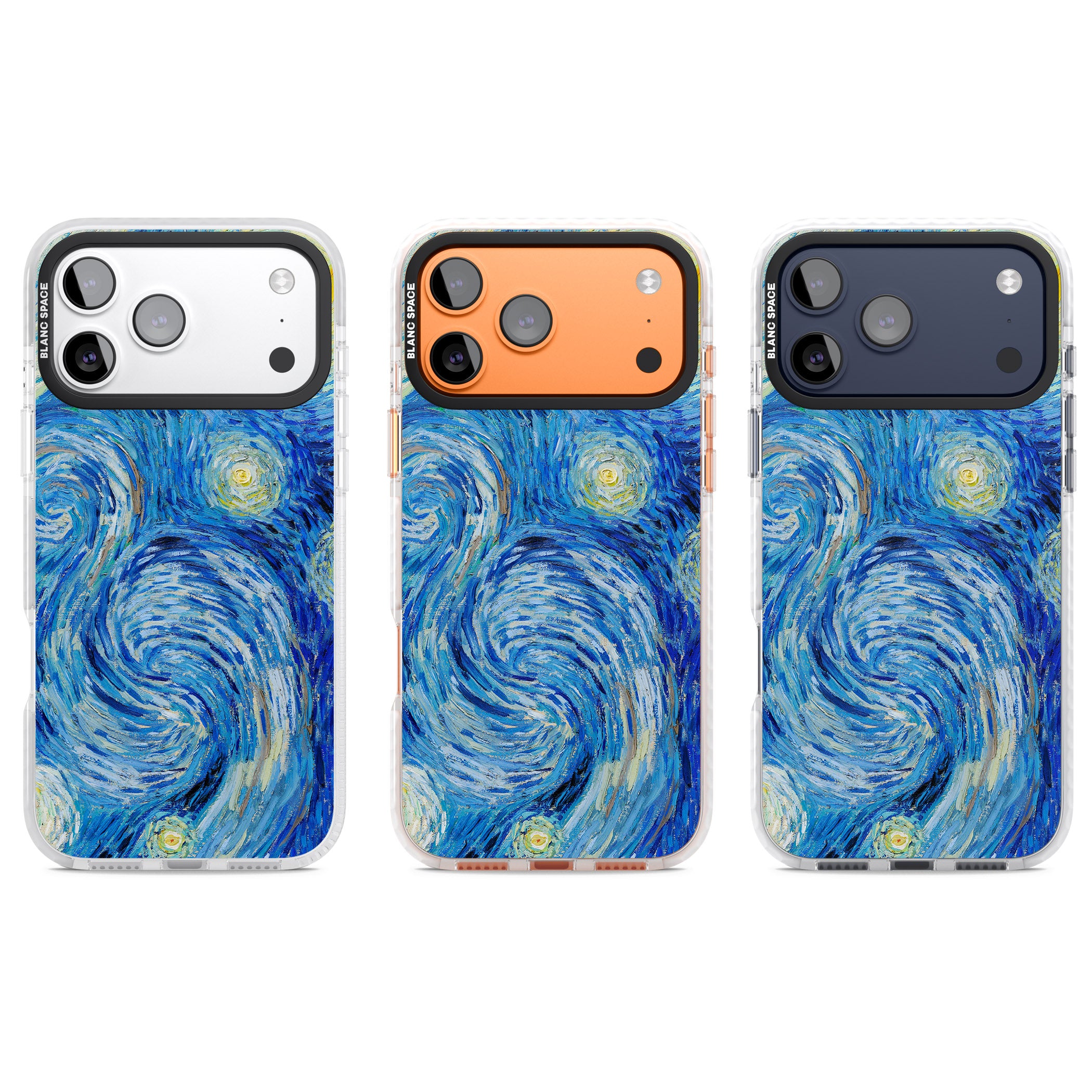 The Starry Night By Vincent Van Gogh iPhone 17 Pro Impact Pro Clear Phone Case APT Impact Protection