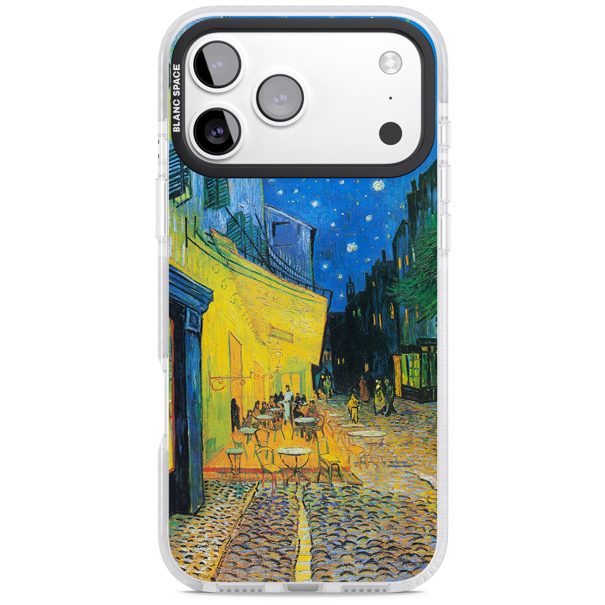 Café Terrace At Night iPhone 17 Pro Max Impact Pro Clear Phone Case