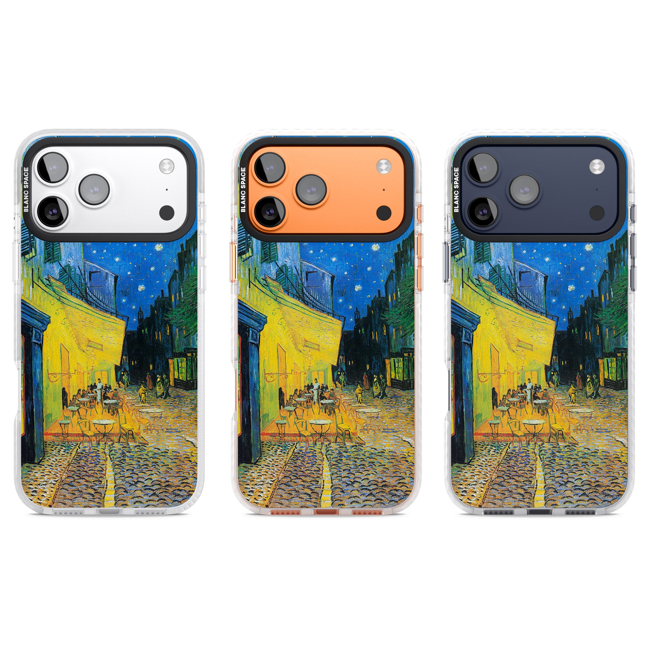 Café Terrace At Night iPhone 17 Pro Impact Pro Clear Phone Case APT Impact Protection