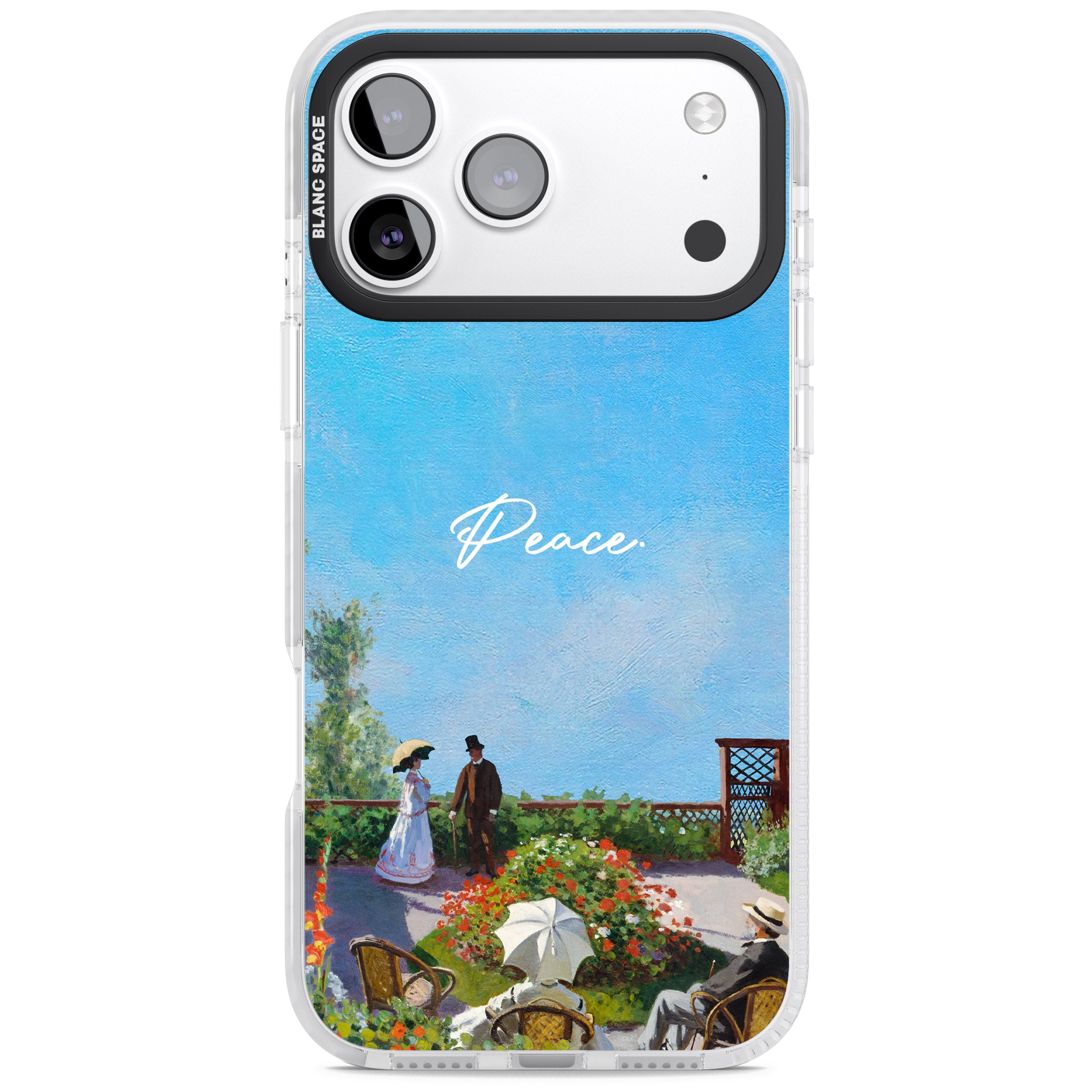 Monet Garden Terrace iPhone 17 Pro Max Impact Pro Clear Phone Case
