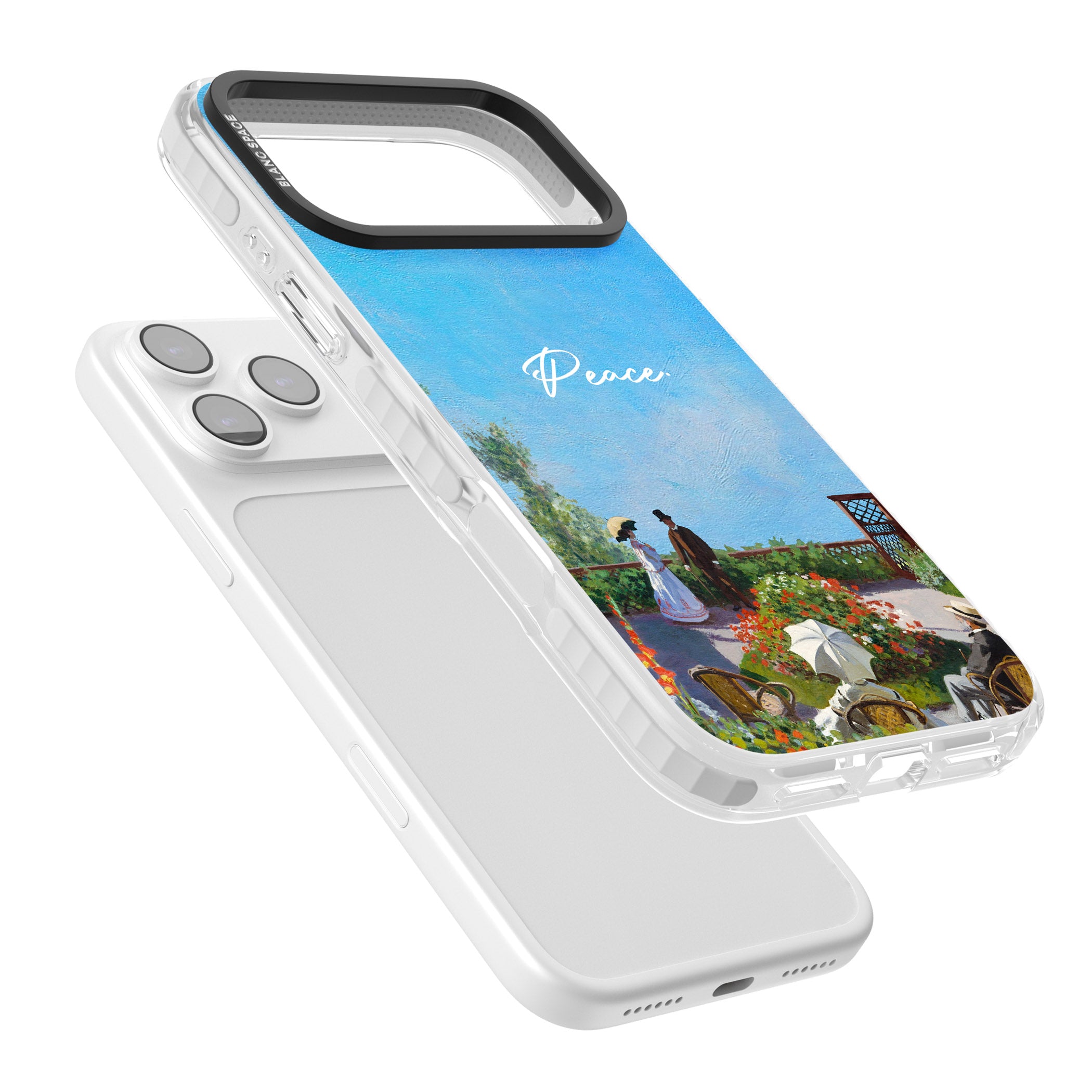 Monet Garden Terrace iPhone 17 Pro Max Impact Pro Clear Phone Case Colours