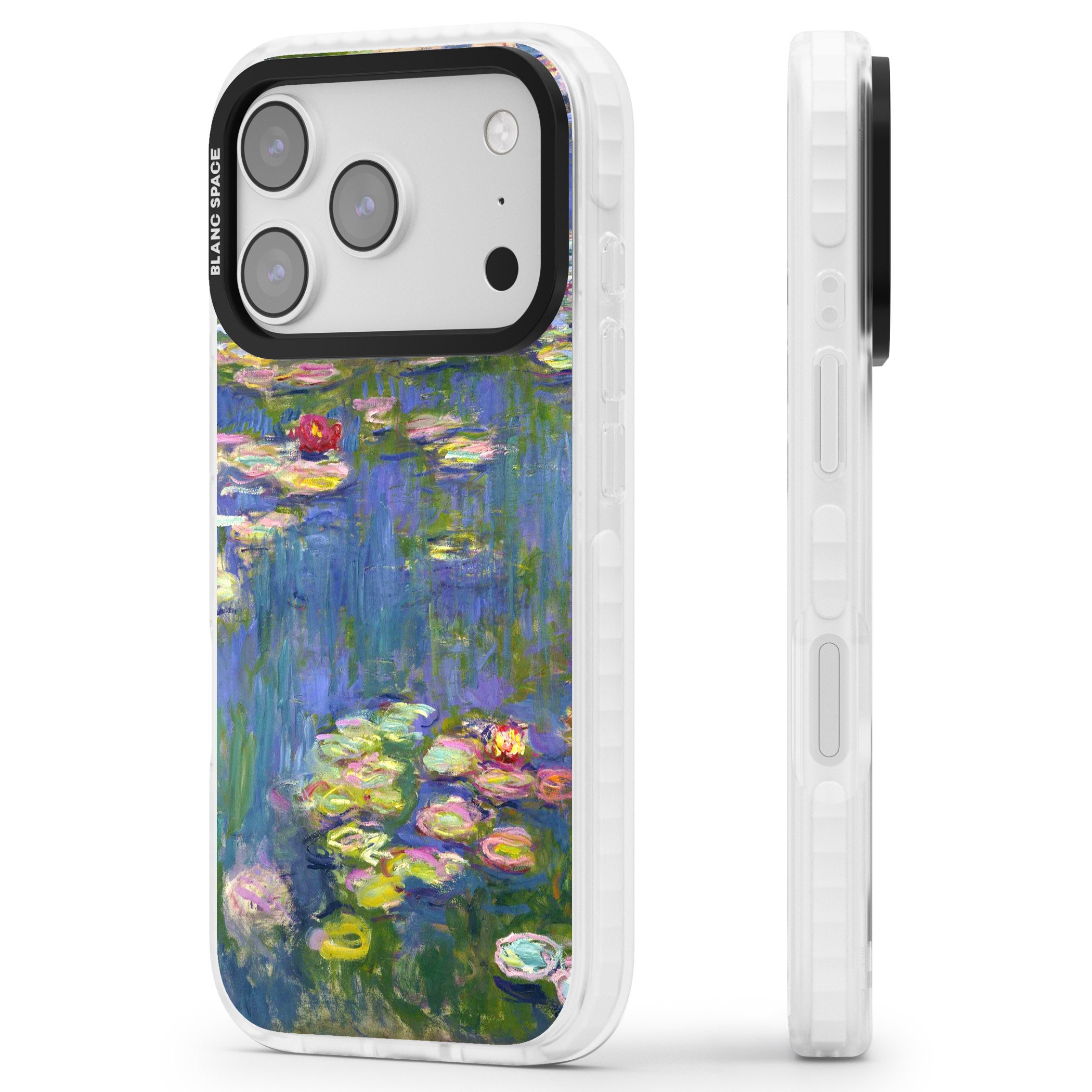 Water Lilies II iPhone 17 Pro Max Impact Pro Clear Phone Case Side Profile