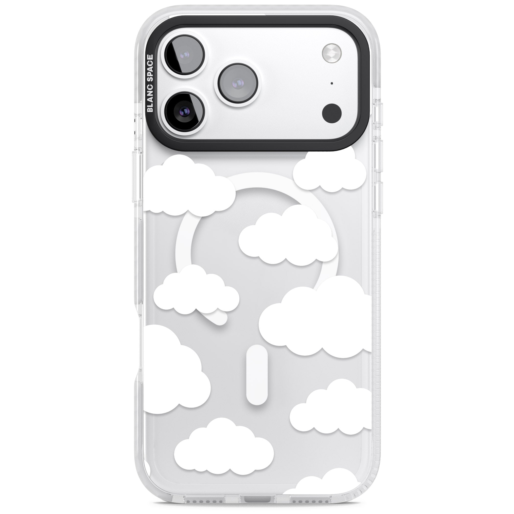 Cloud Pattern iPhone 17 Pro Max Impact Pro Clear Phone Case
