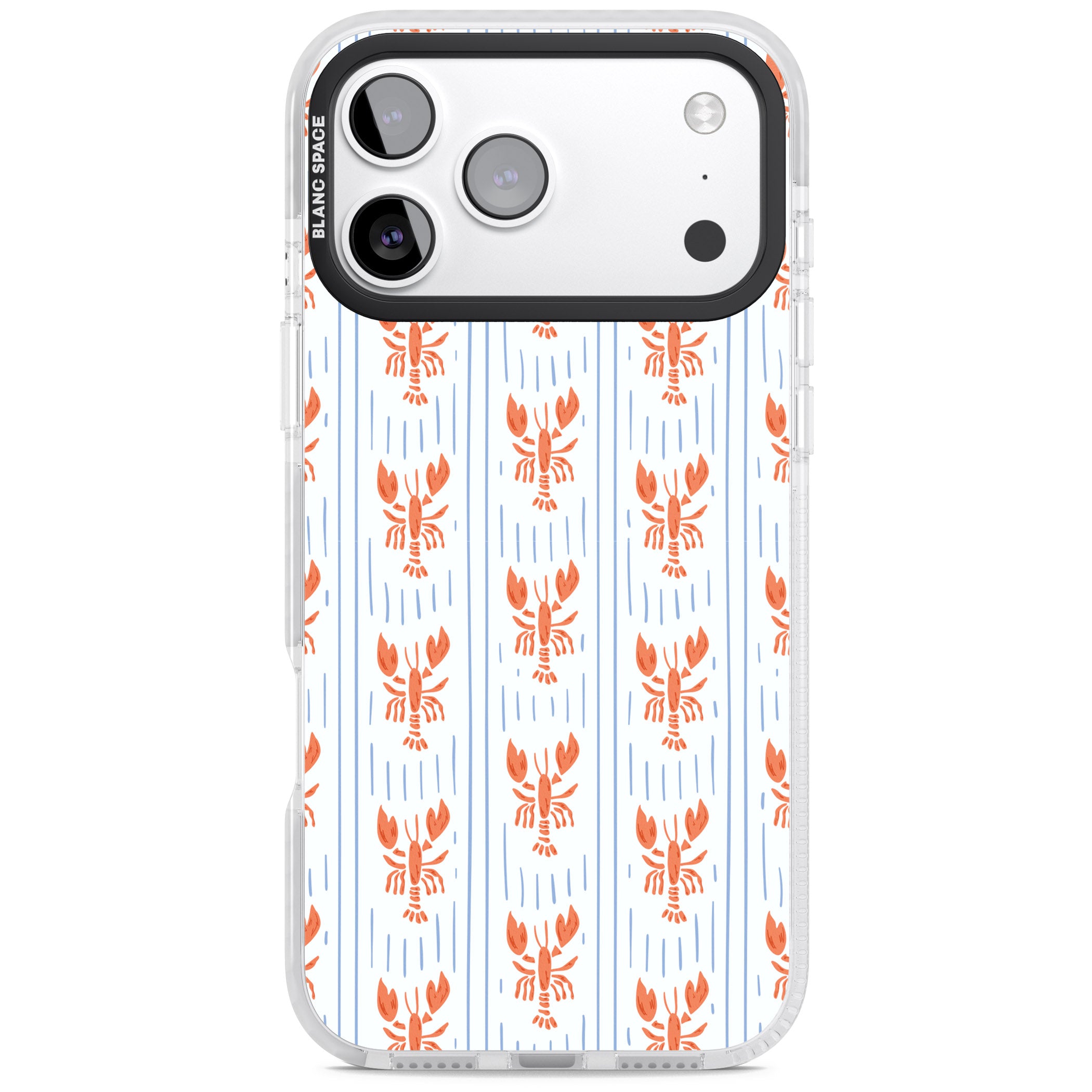 Lobster Stripes iPhone 17 Pro Max Impact Pro Clear Phone Case