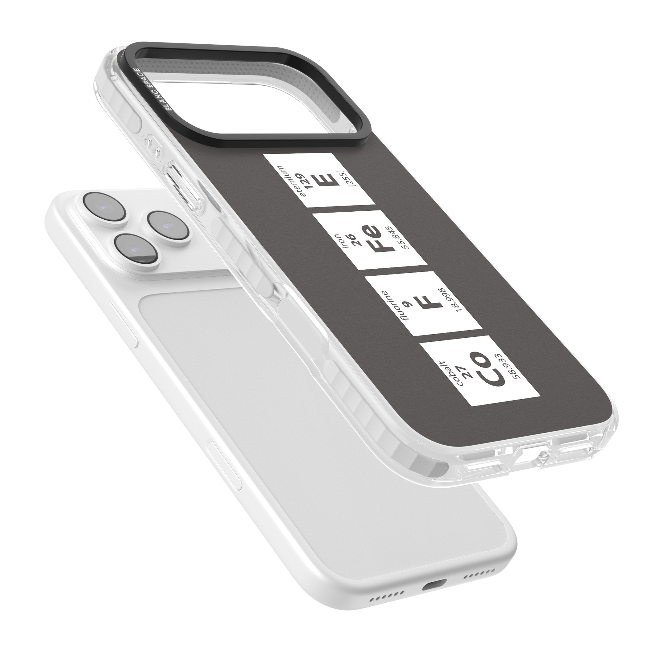 Coffee Element (Grey) iPhone 17 Pro Max Impact Pro Clear Phone Case Colours