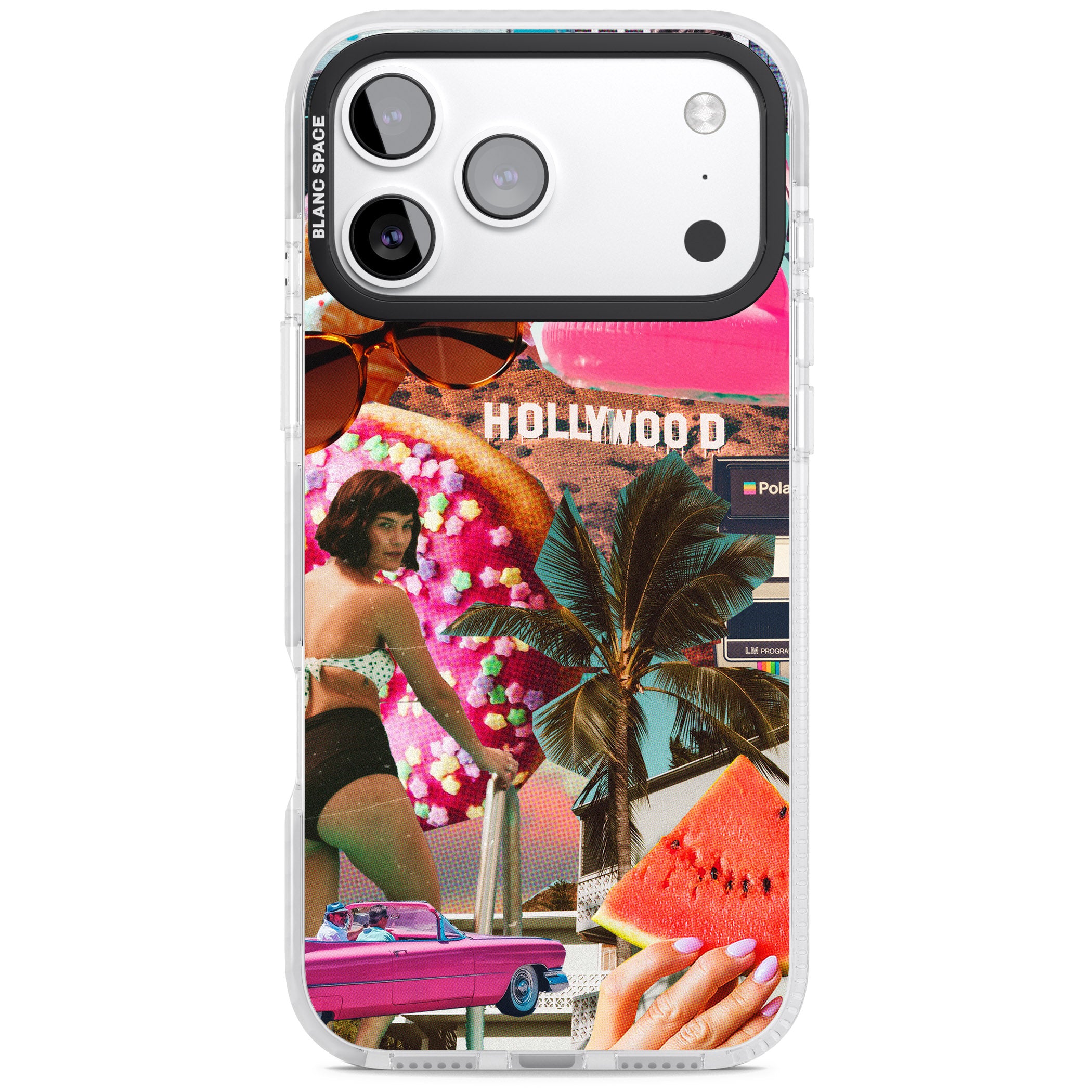 Hollywood Retro Collage iPhone 17 Pro Max Impact Pro Clear Phone Case