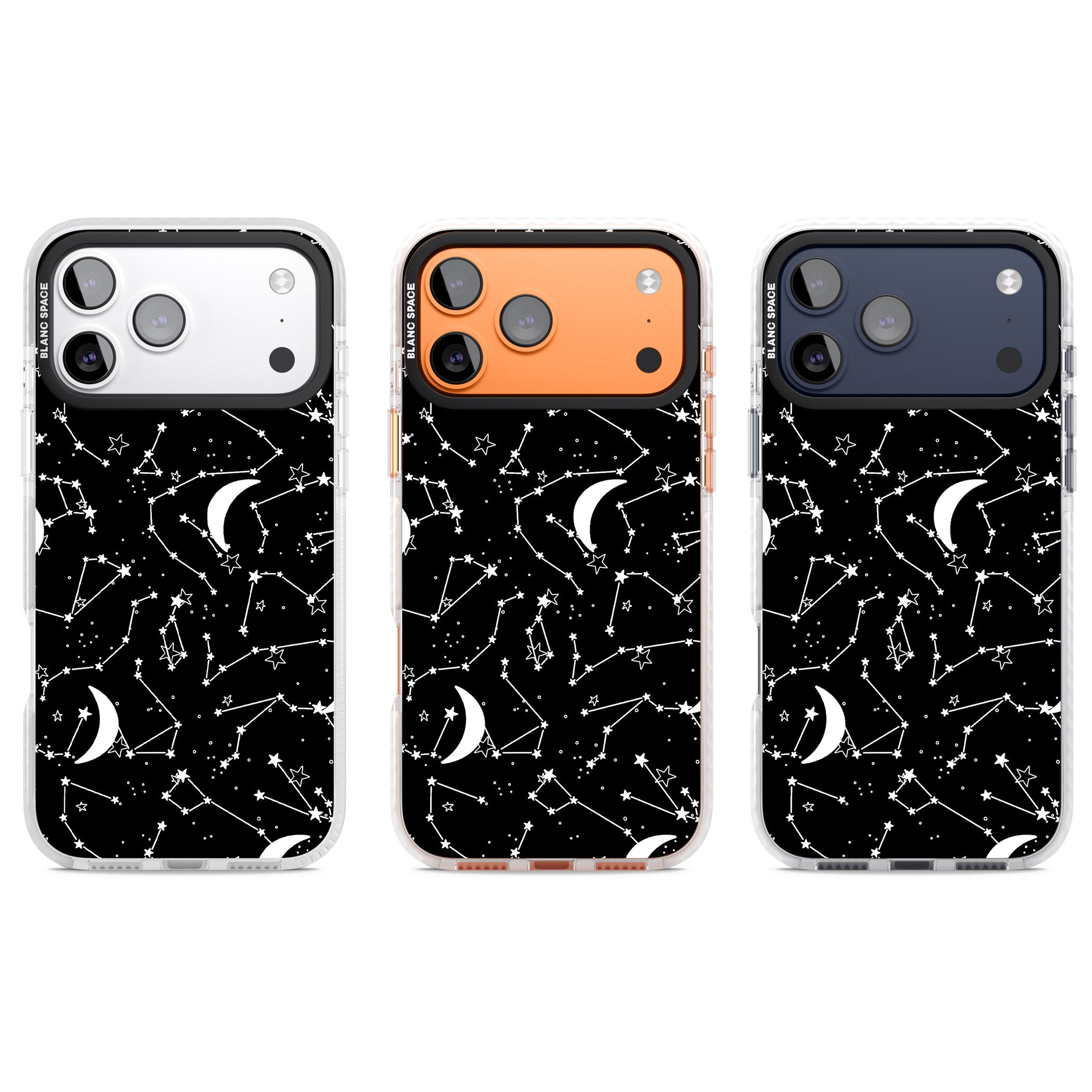 Black Celestial Constellations iPhone 17 Pro Impact Pro Clear Phone Case APT Impact Protection