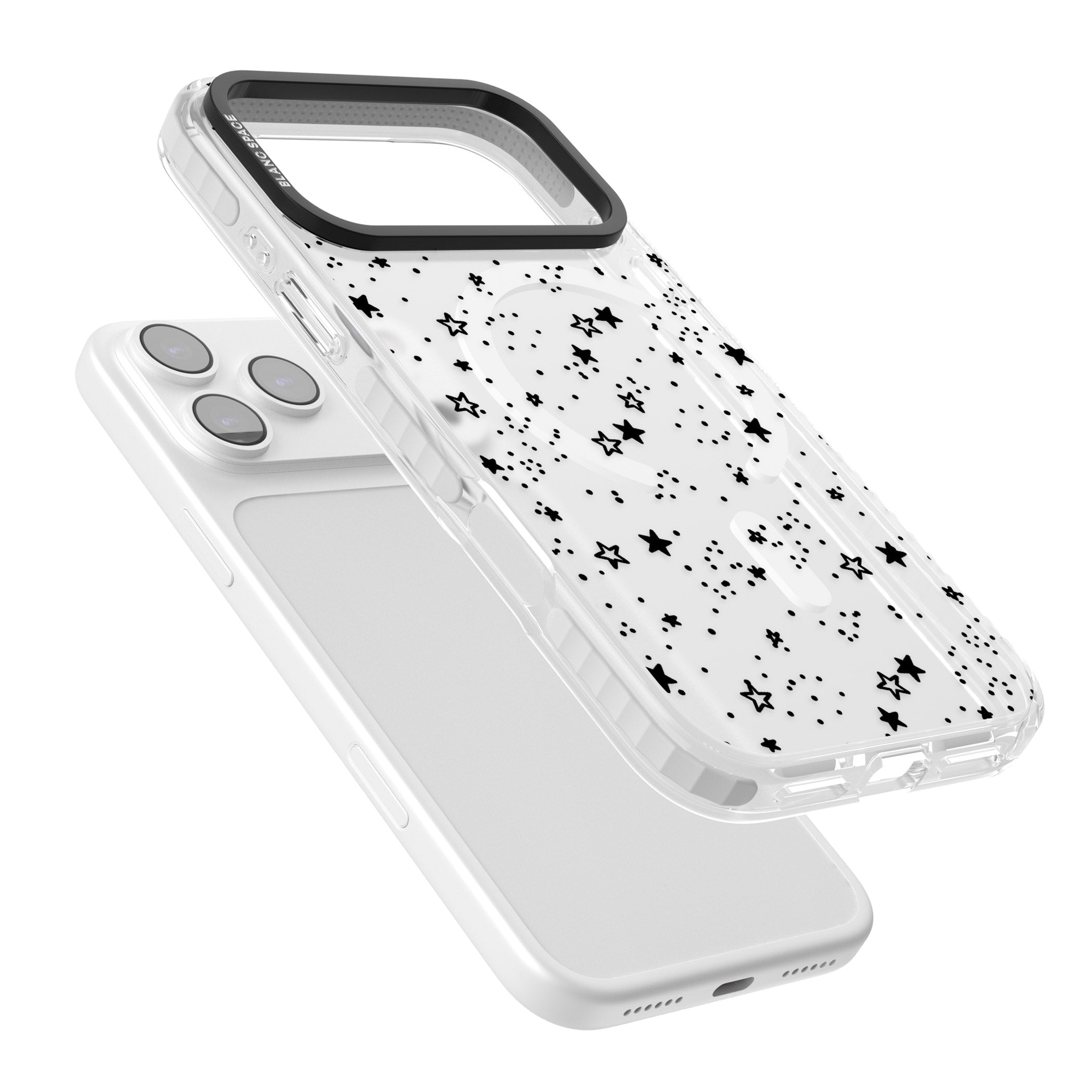 Black Star Speckle iPhone 17 Pro Max Impact Pro Clear Phone Case Colours