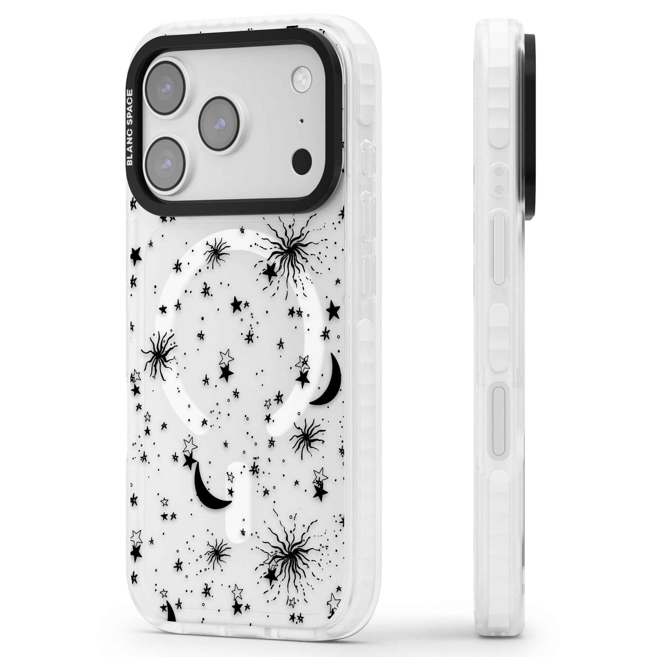 Celestial Night iPhone 17 Pro Max Impact Pro Clear Phone Case Side Profile