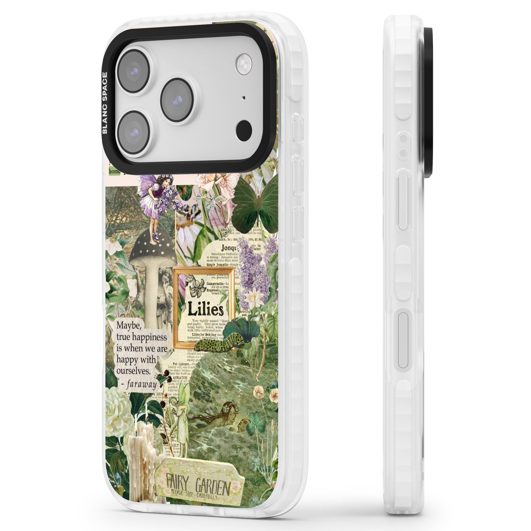 Fairy Garden iPhone 17 Pro Max Impact Pro Clear Phone Case Side Profile