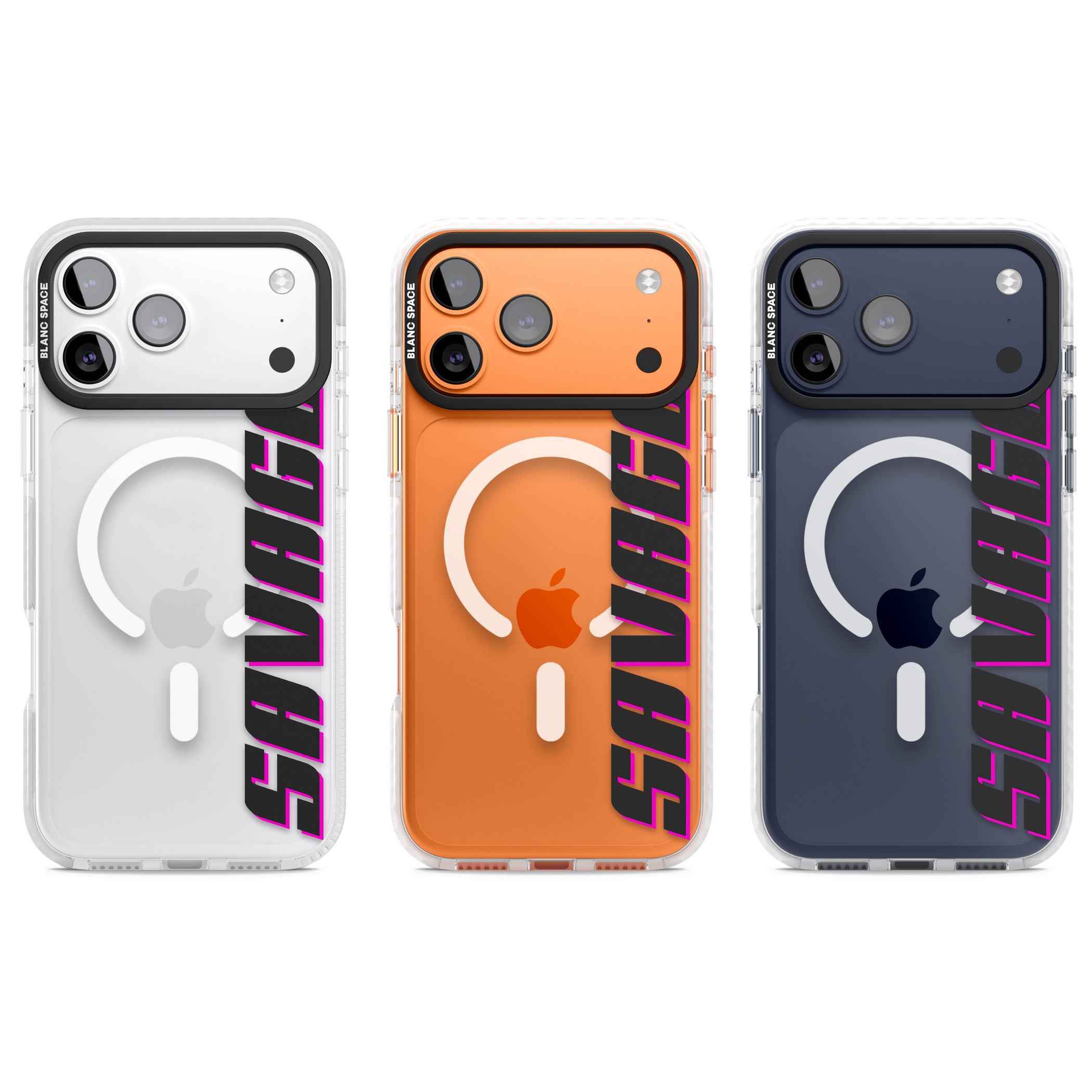 Personalised Cool Vertical Name iPhone 17 Pro Impact Pro Clear Phone Case APT Impact Protection
