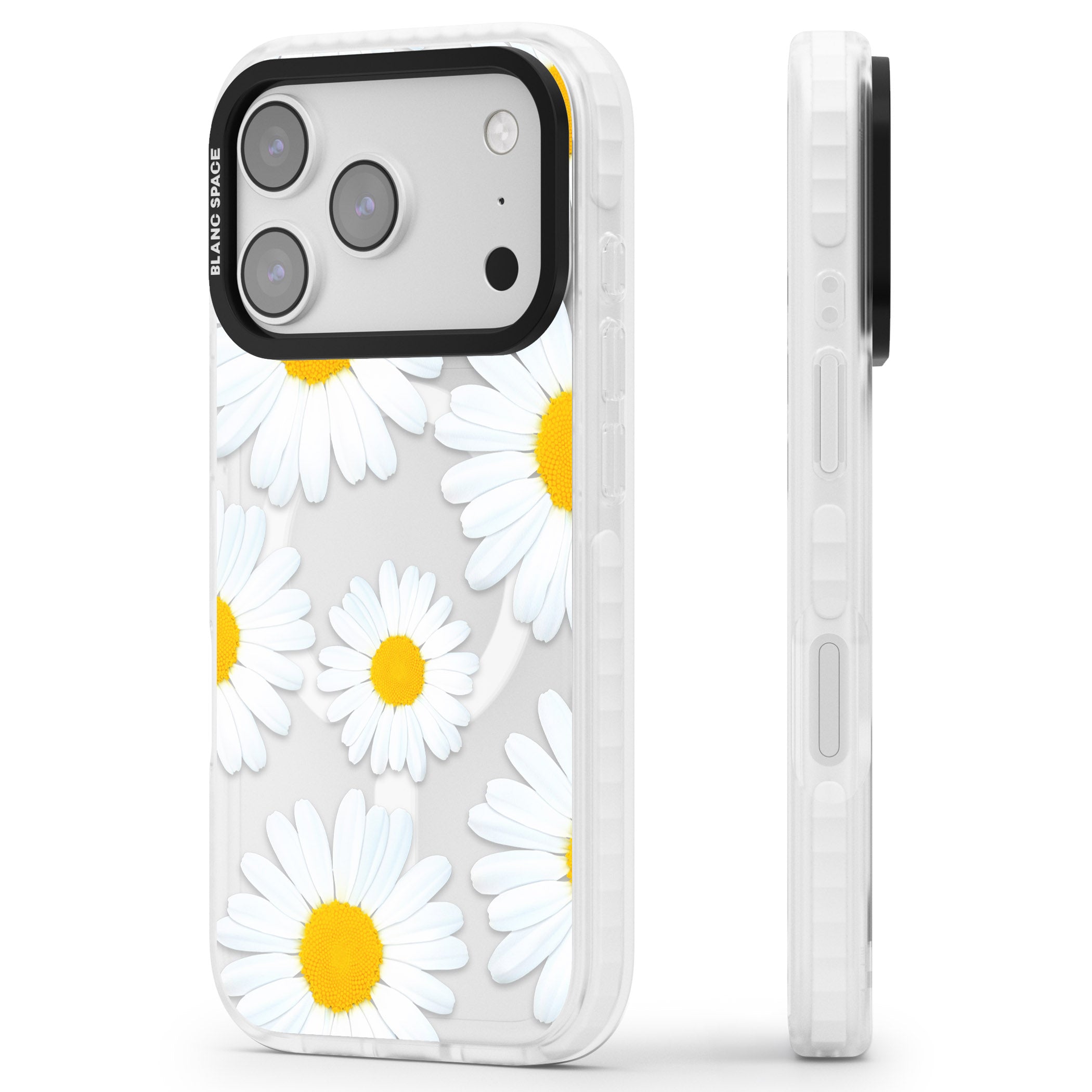 Summer Daisy iPhone 17 Pro Max Impact Pro Clear Phone Case Side Profile