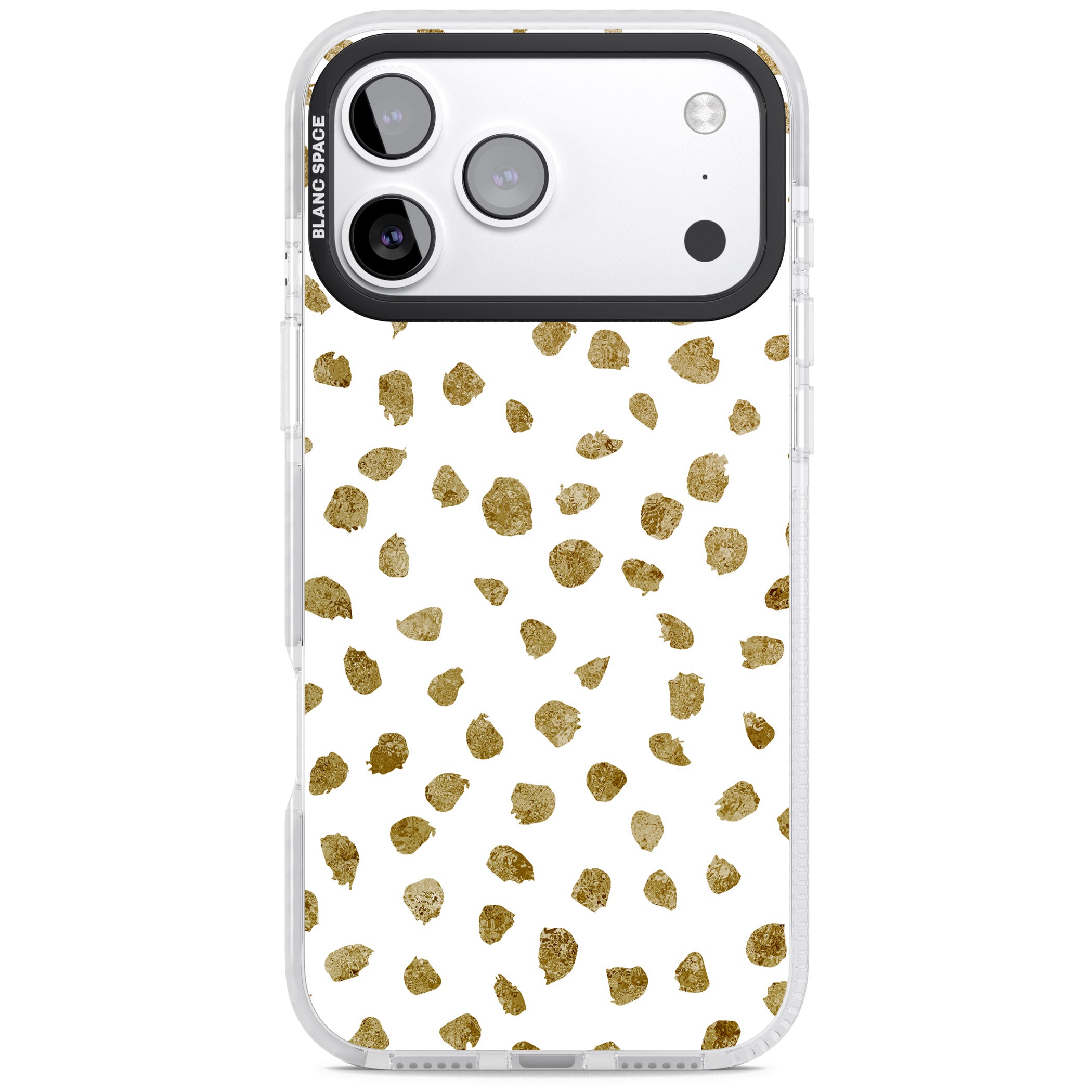 Golden Speckle iPhone 17 Pro Max Impact Pro Clear Phone Case