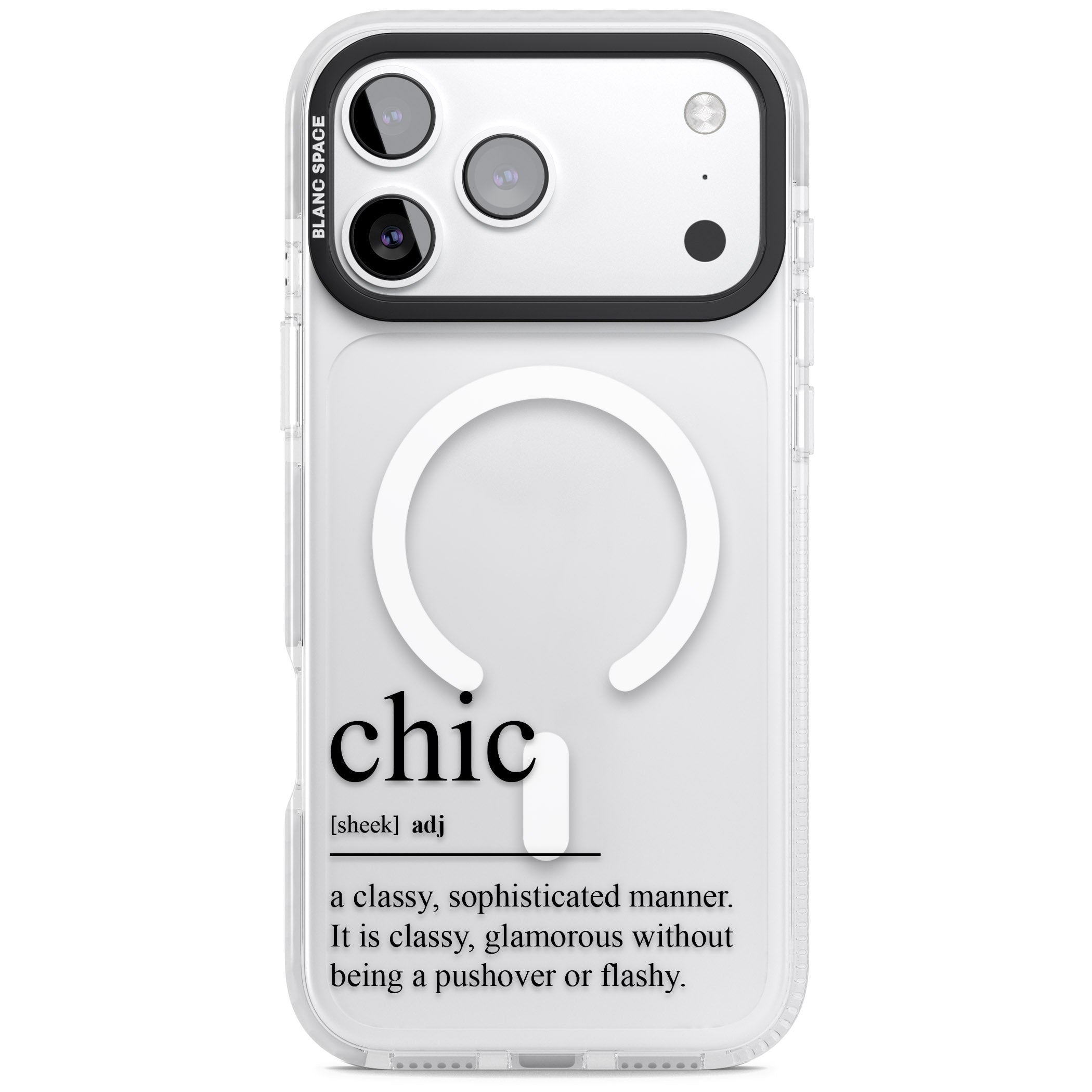Chic iPhone 17 Pro Max Impact Pro Clear Phone Case