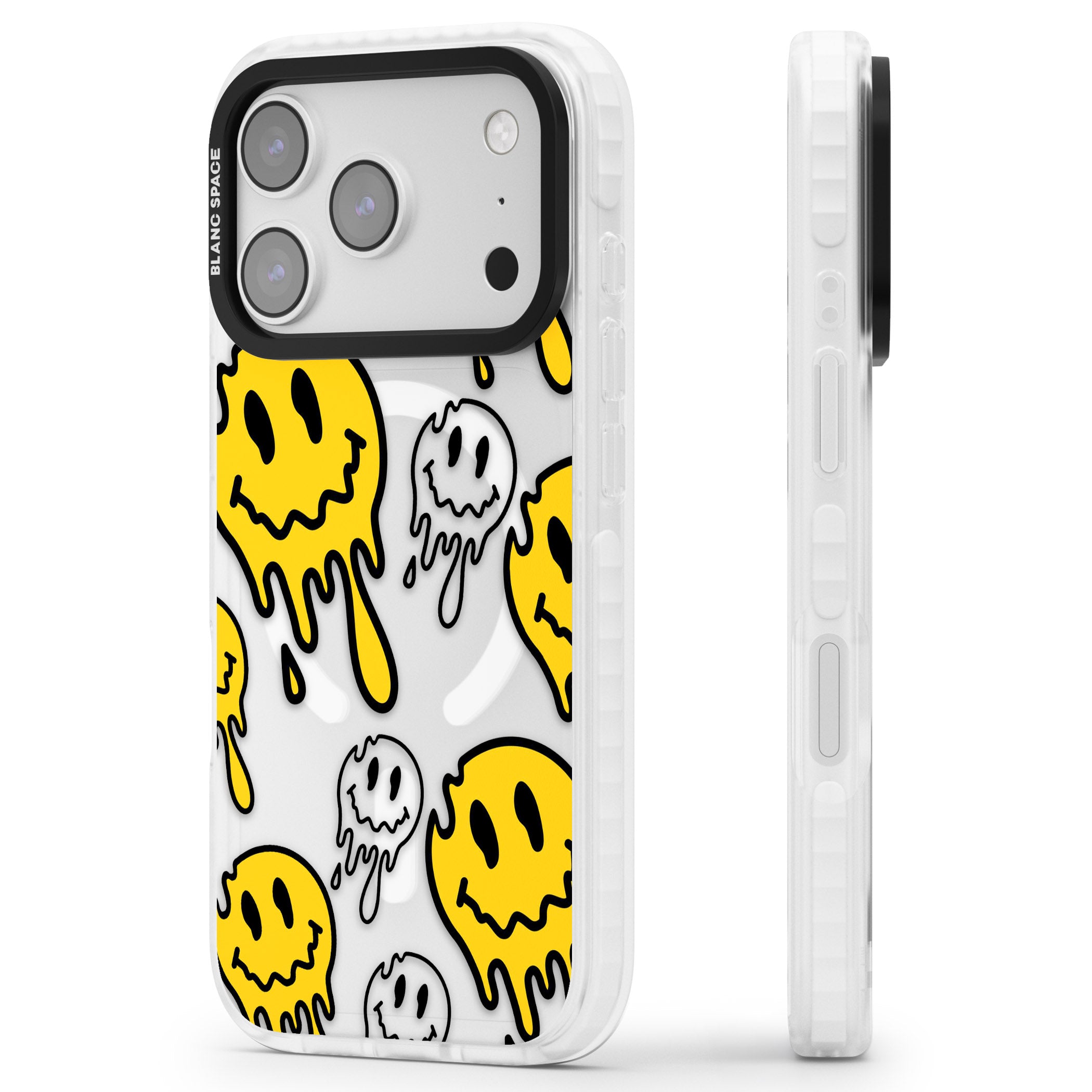 Face Melt iPhone 17 Pro Max Impact Pro Clear Phone Case Side Profile