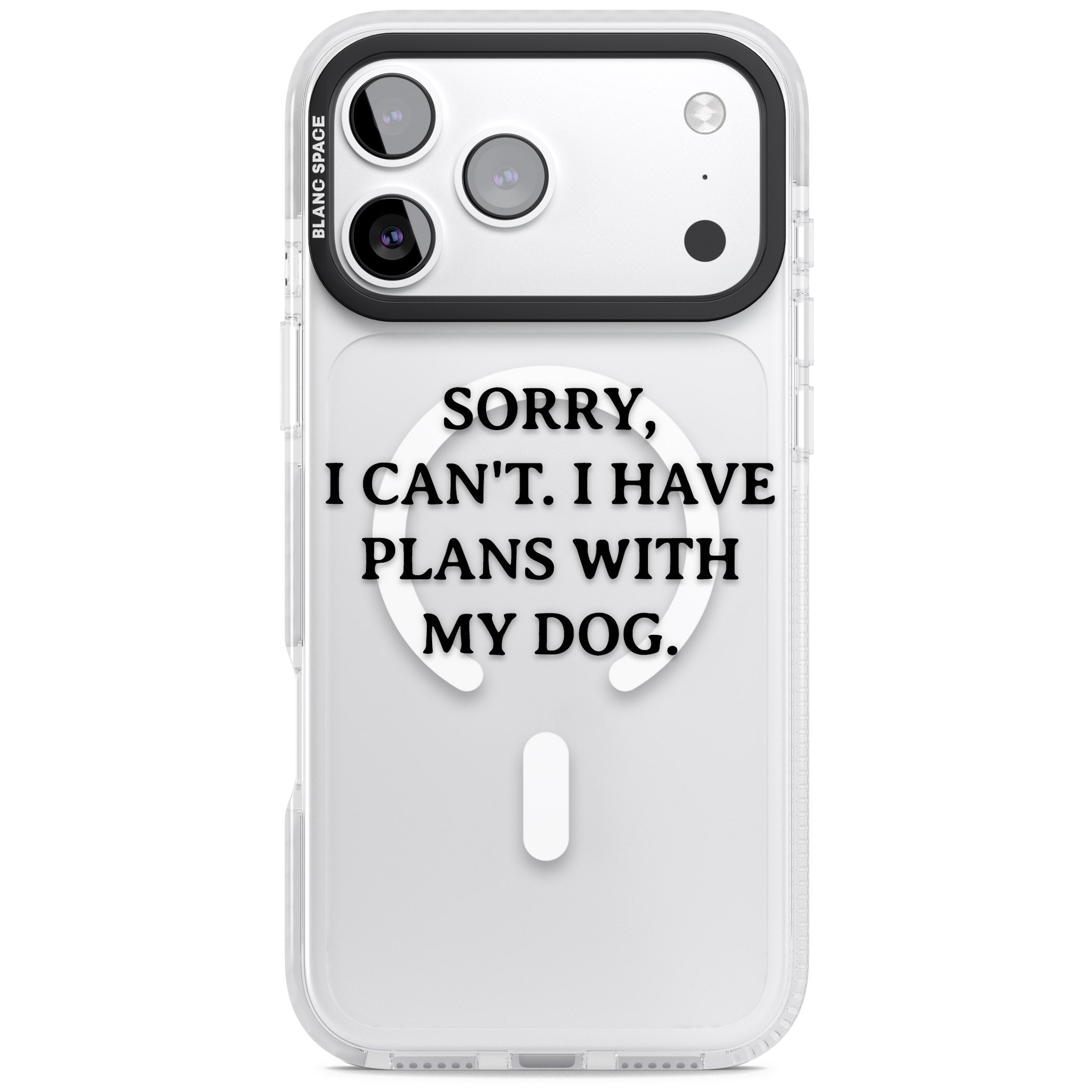 I Have Plans With My Dog iPhone 17 Pro Max Impact Pro Clear Phone Case