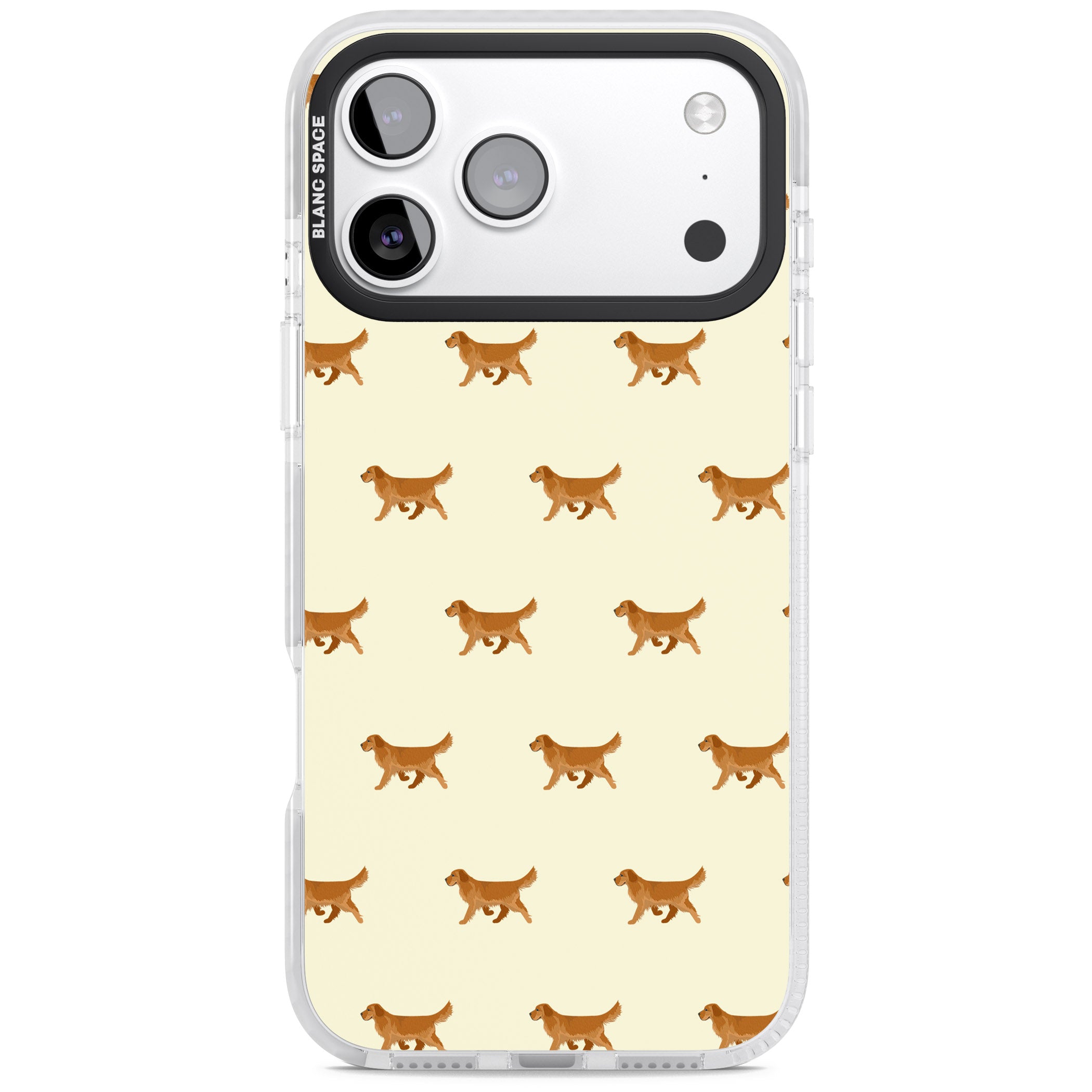 Golden Retriever Dog Pattern iPhone 17 Pro Max Impact Pro Clear Phone Case