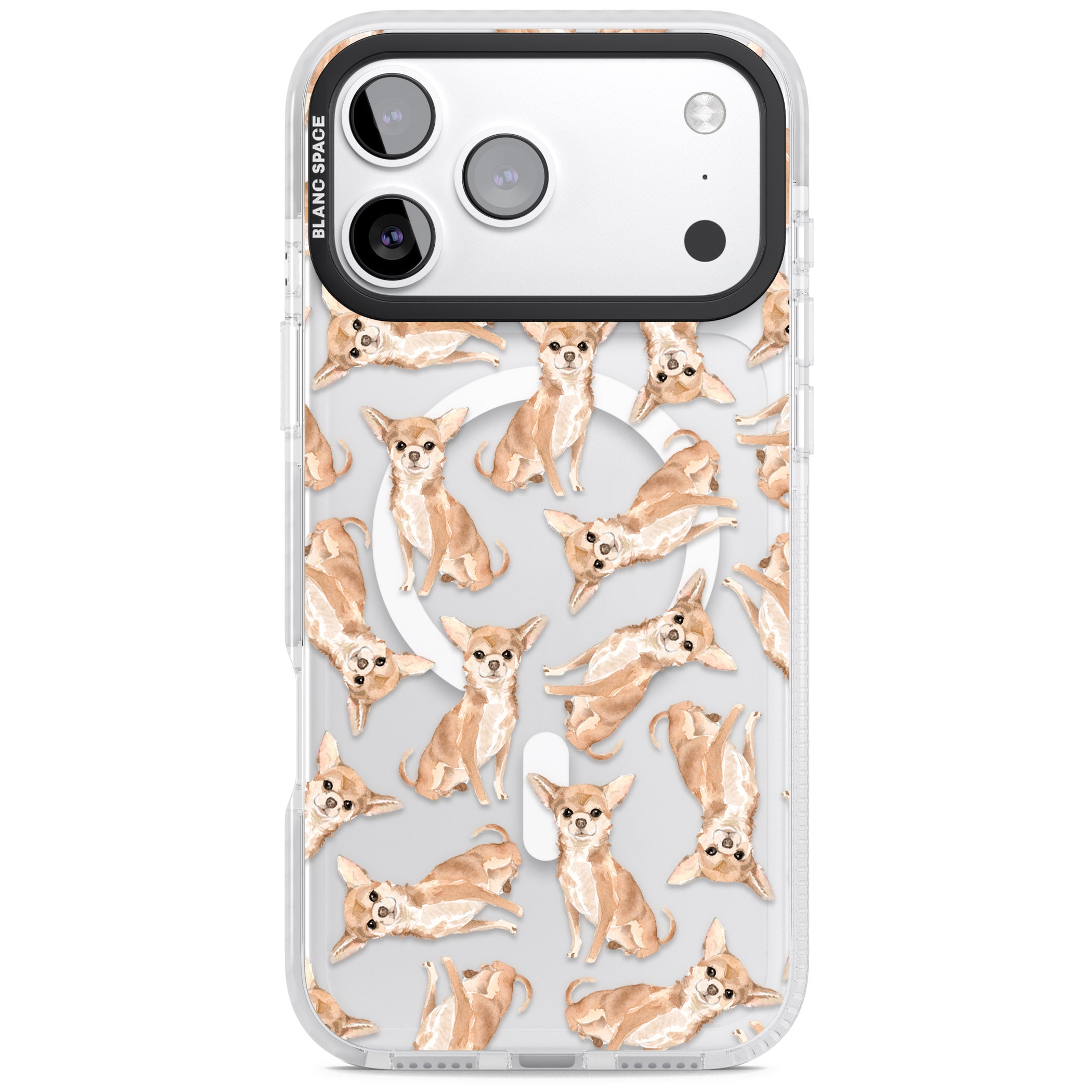 Chihuahua Watercolour Dog Pattern iPhone 17 Pro Max Impact Pro Clear Phone Case