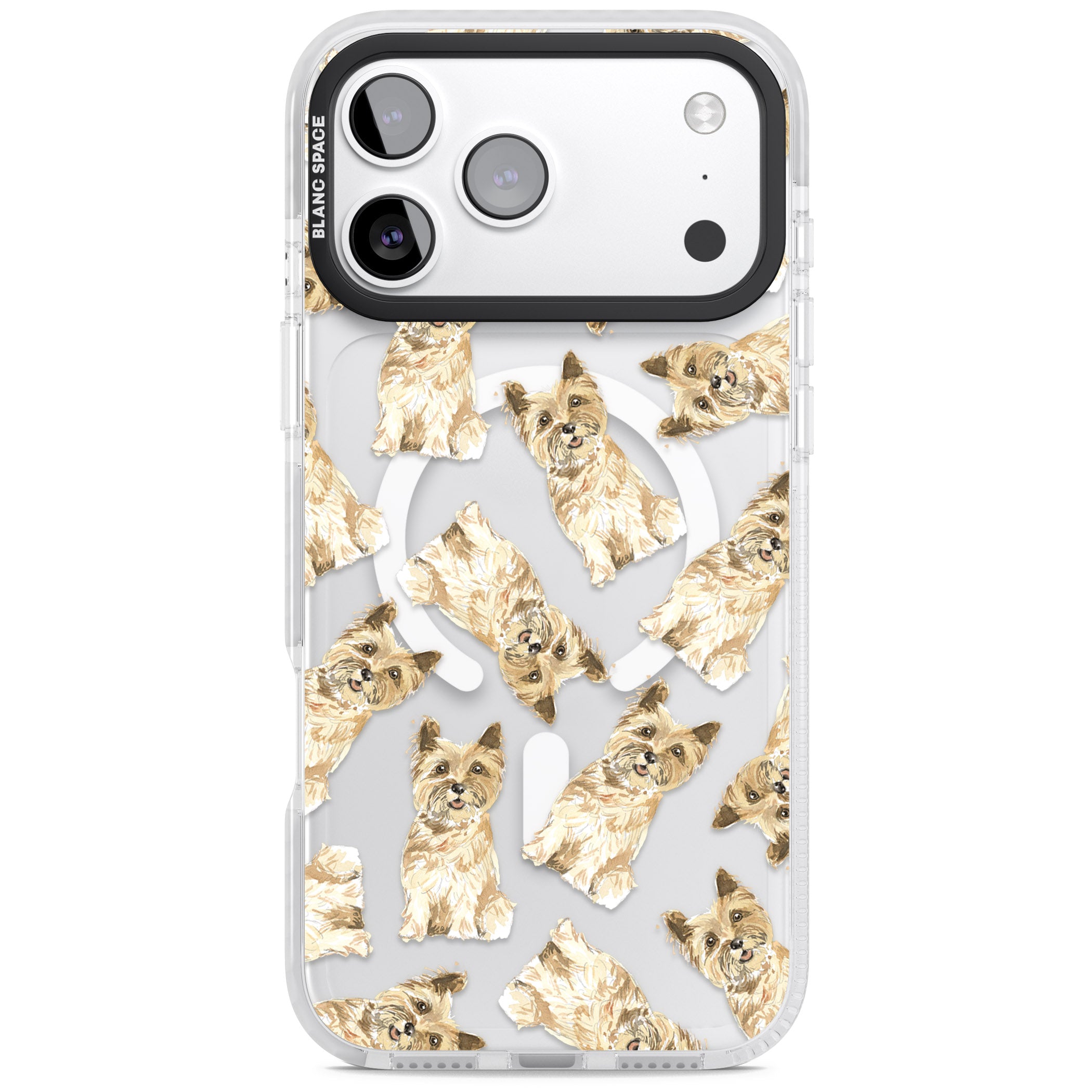 Cairn Terrier Watercolor iPhone 17 Pro Max Impact Pro Clear Phone Case