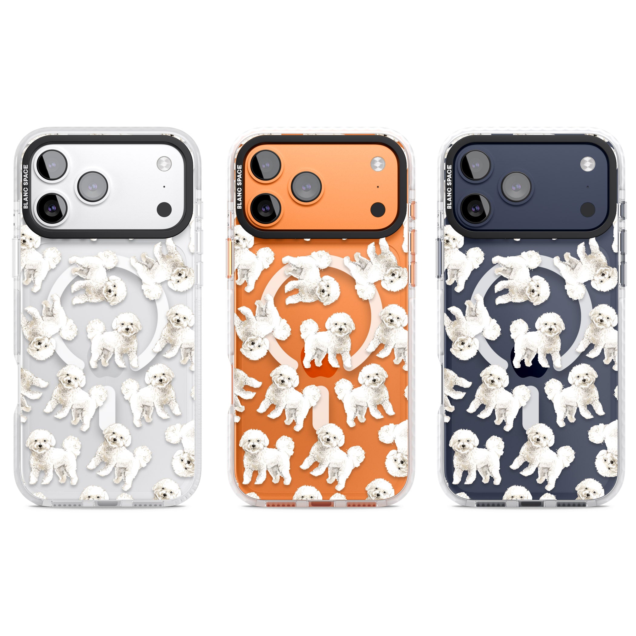 Bichon Frise Watercolor iPhone 17 Pro Impact Pro Clear Phone Case APT Impact Protection