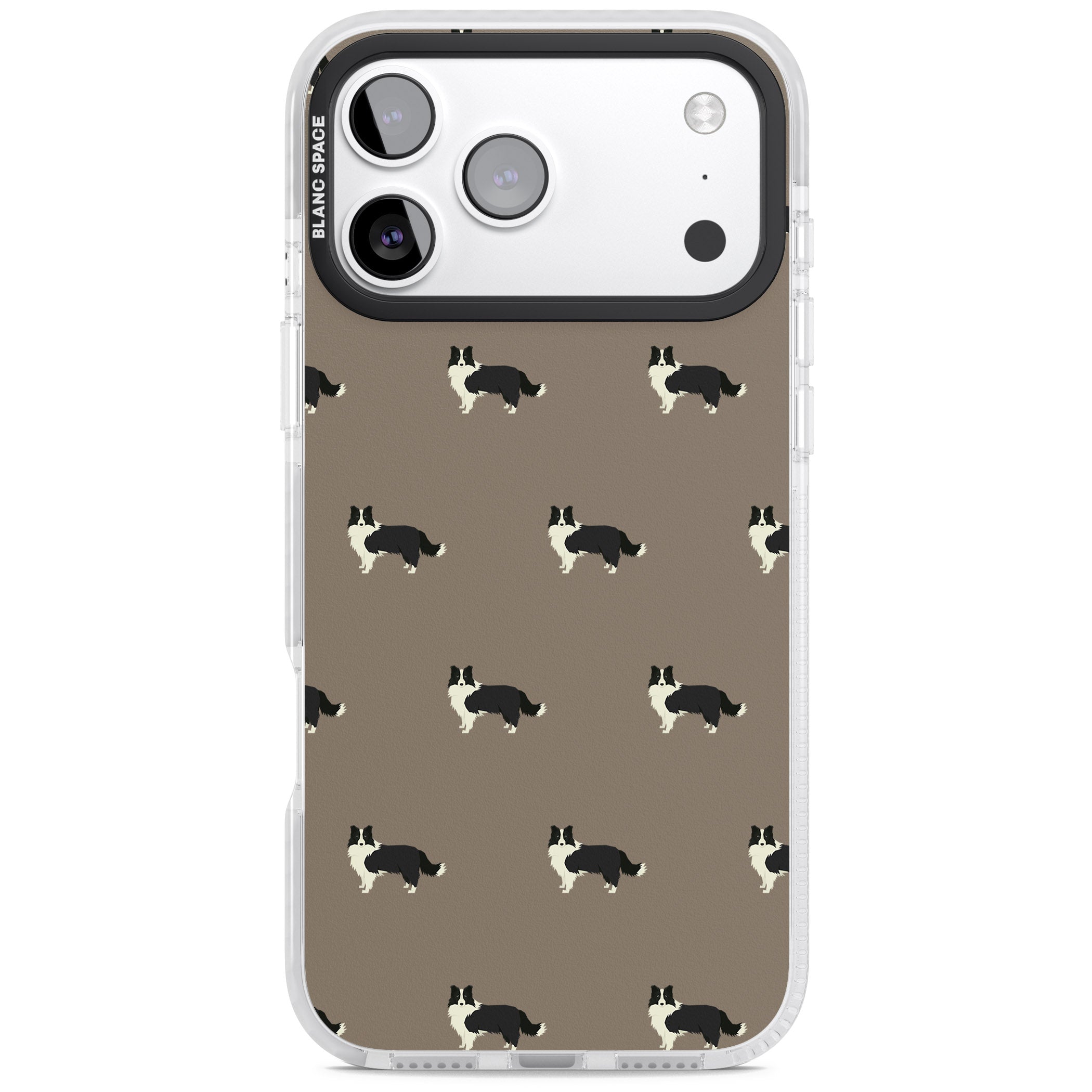 Border Collie Pattern Classic iPhone 17 Pro Max Impact Pro Clear Phone Case