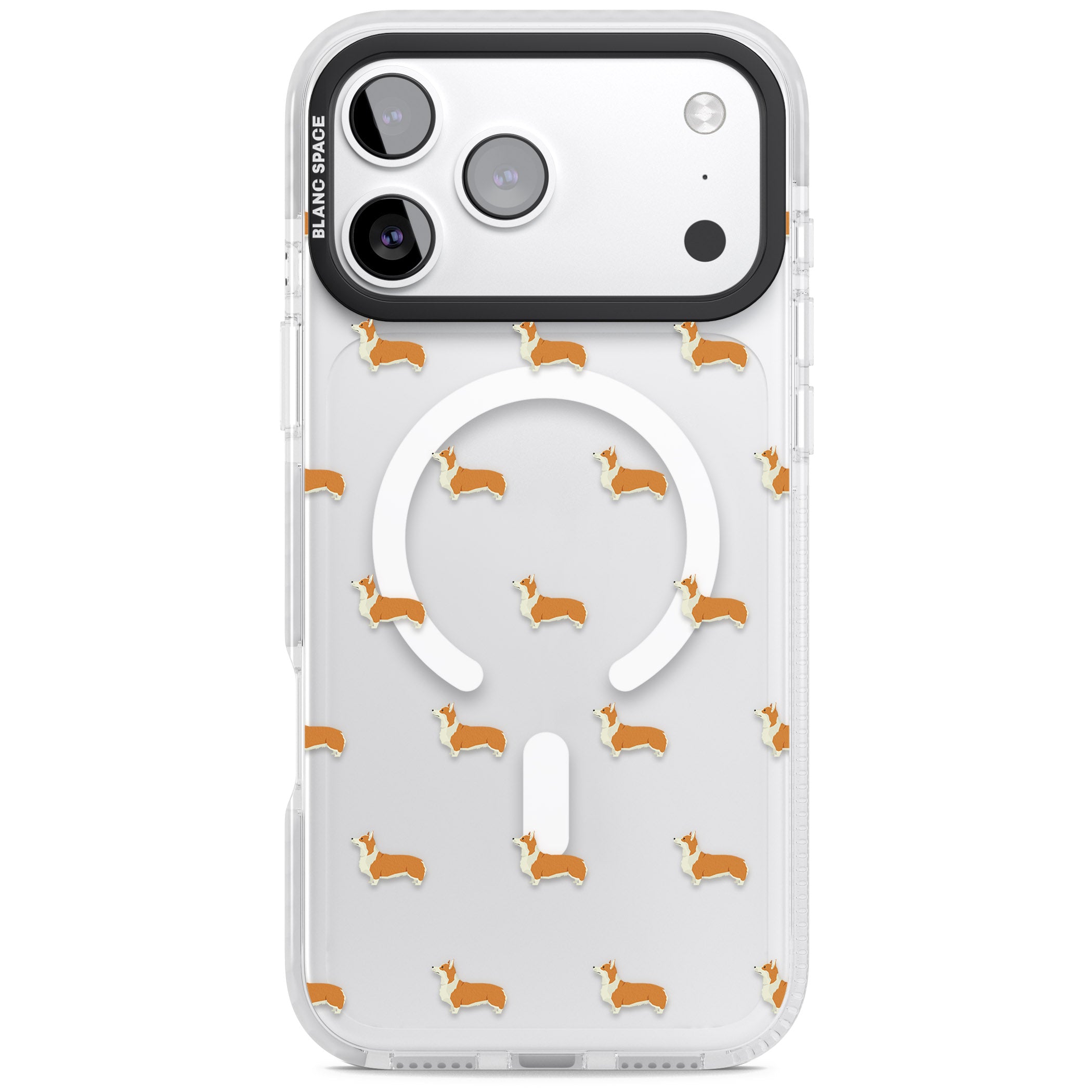 Pembroke Welsh Corgi Pattern iPhone 17 Pro Max Impact Pro Clear Phone Case