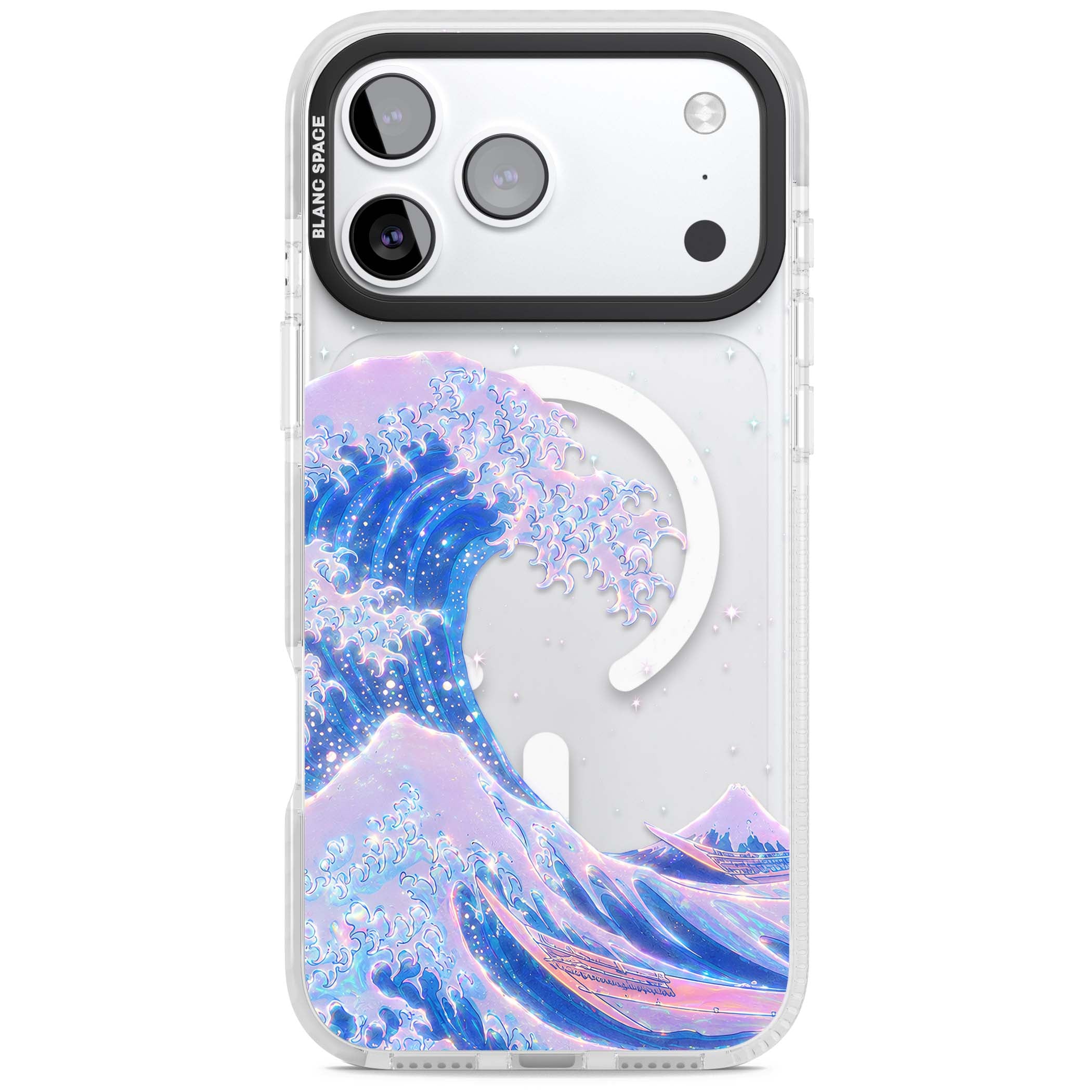 The Great Wave In Opal japanese iPhone case | Impact Magsafe case for iPhone 17 Pro, iPhone 17 Pro Max