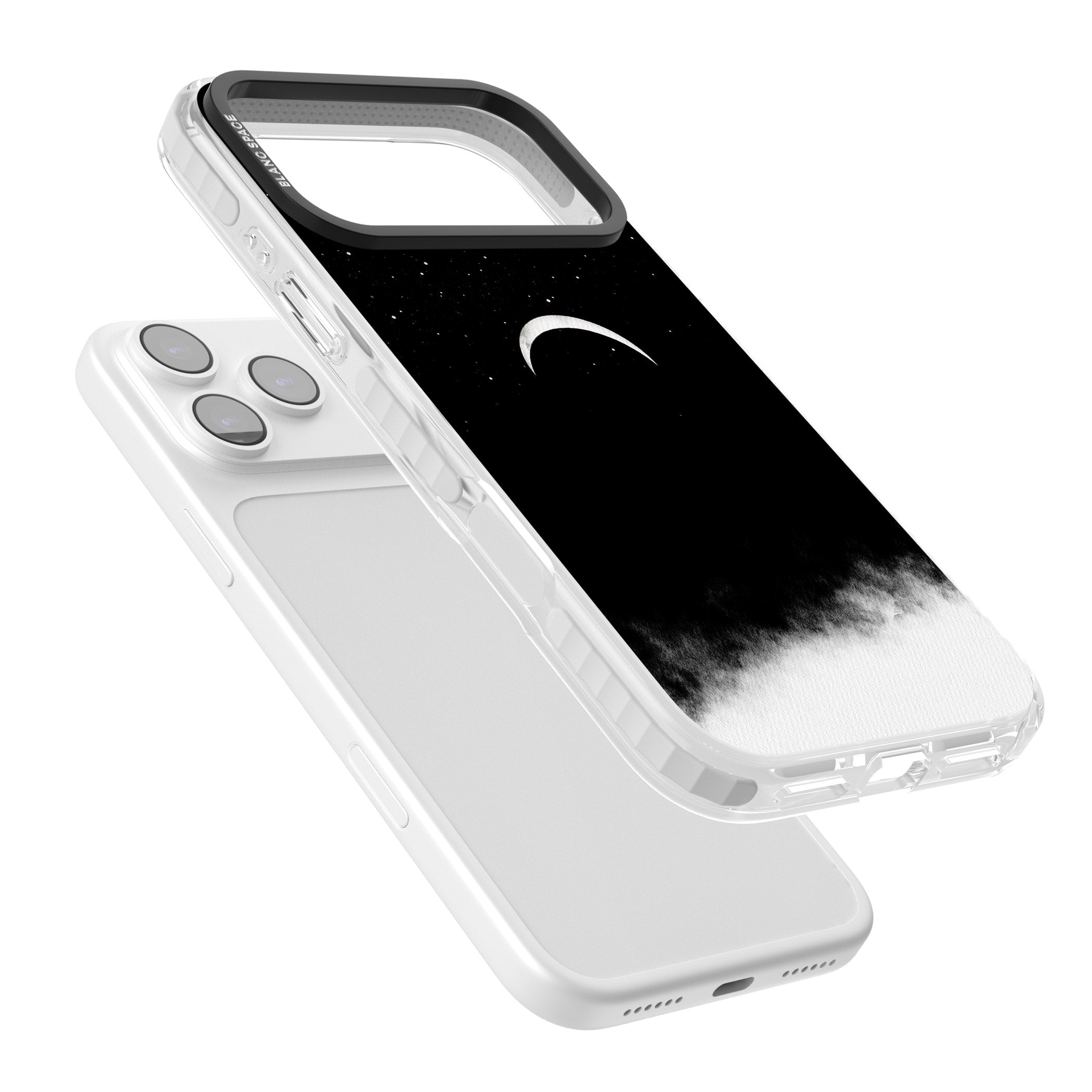 Crescent Moon Night Sky iPhone 17 Pro Max Impact Pro Clear Phone Case Colours
