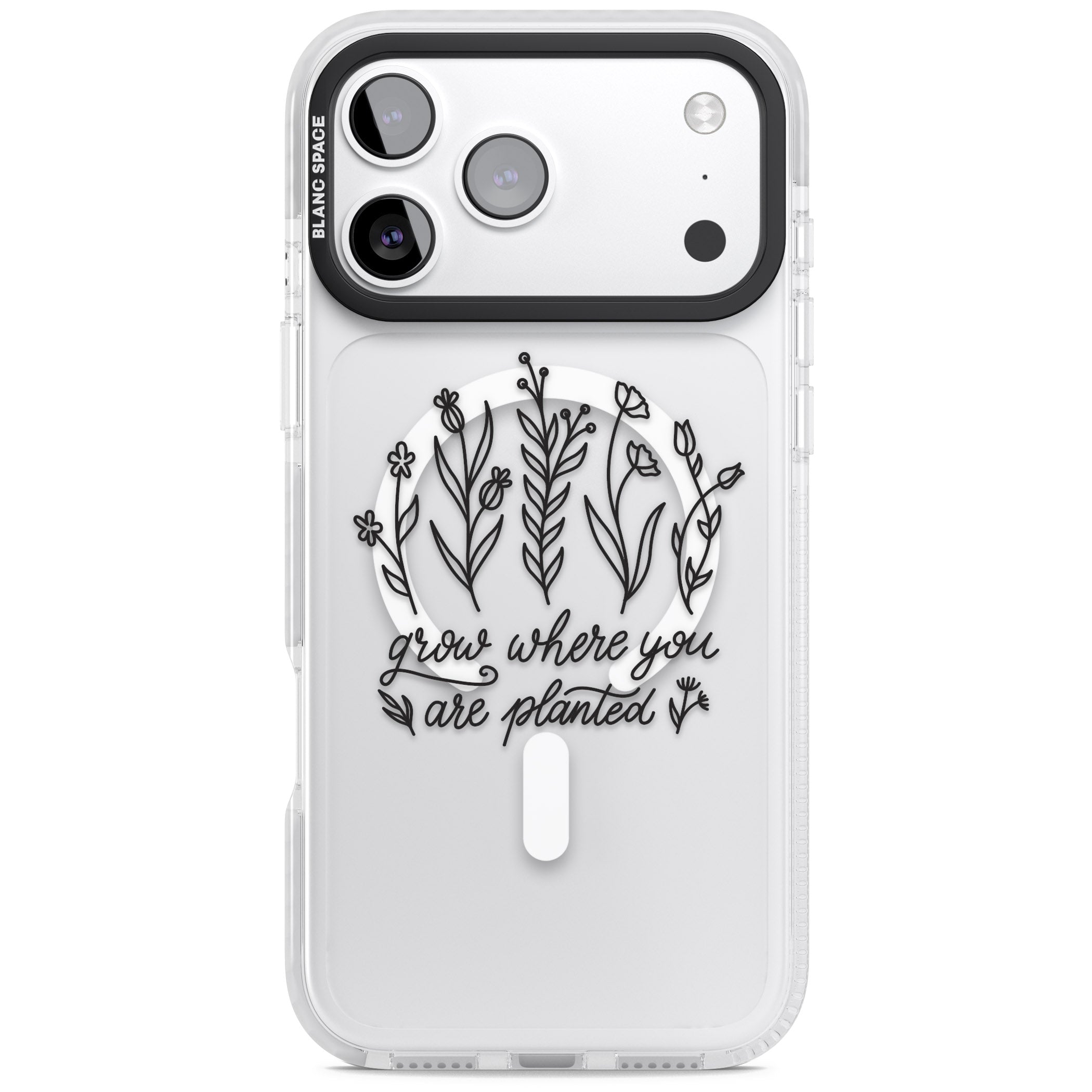 Grow Where You Are Planted iPhone 17 Pro Max Impact Pro Clear Phone Case