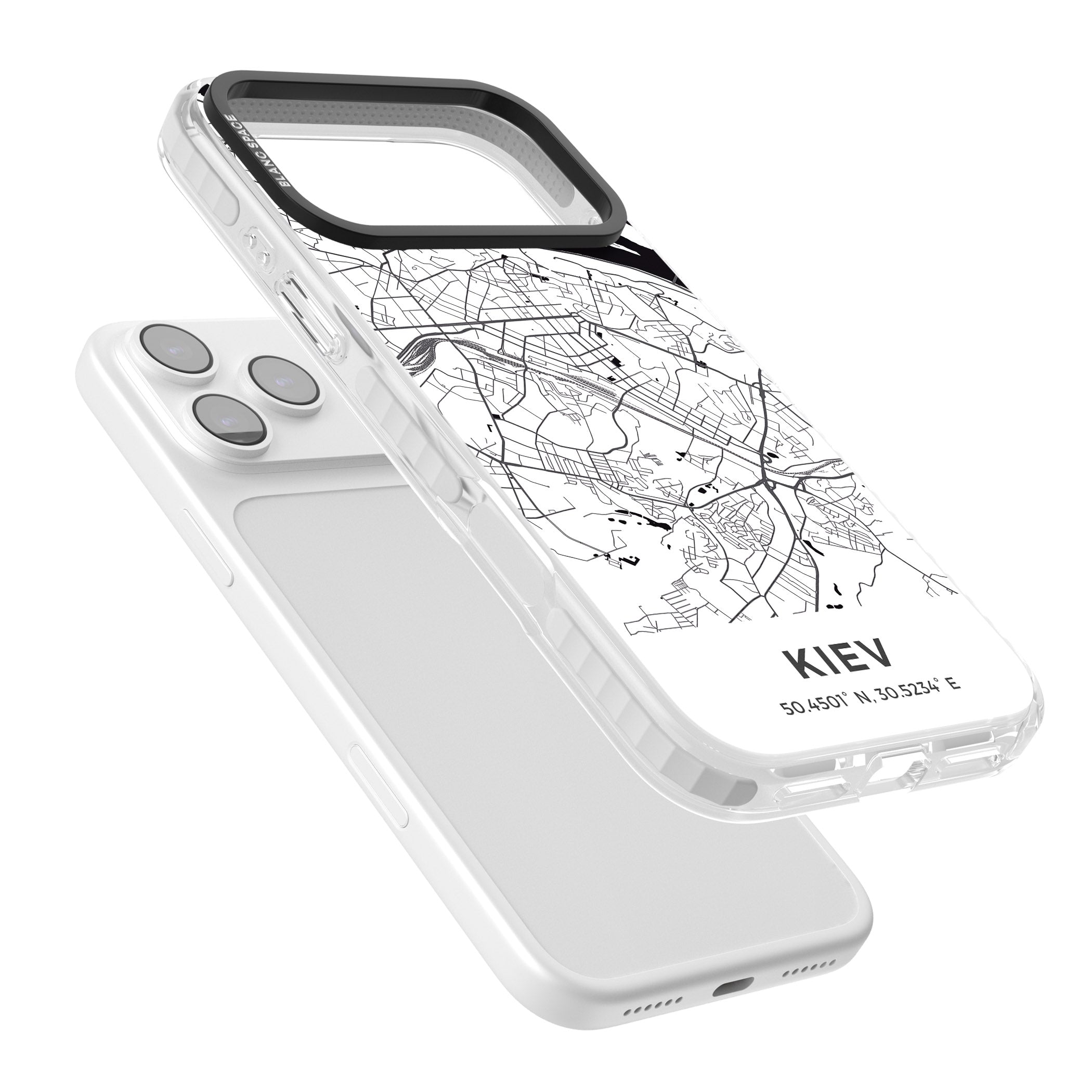 Kiev Map iPhone 17 Pro Max Impact Pro Clear Phone Case Colours