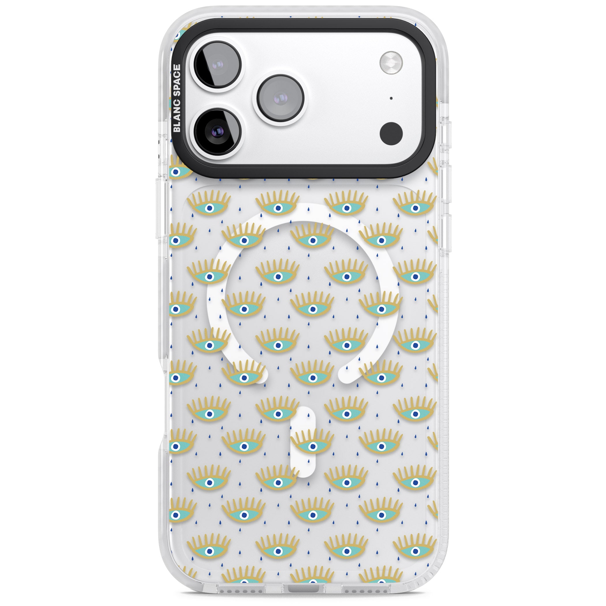 Crying Eyes Pattern iPhone 17 Pro Max Impact Pro Clear Phone Case