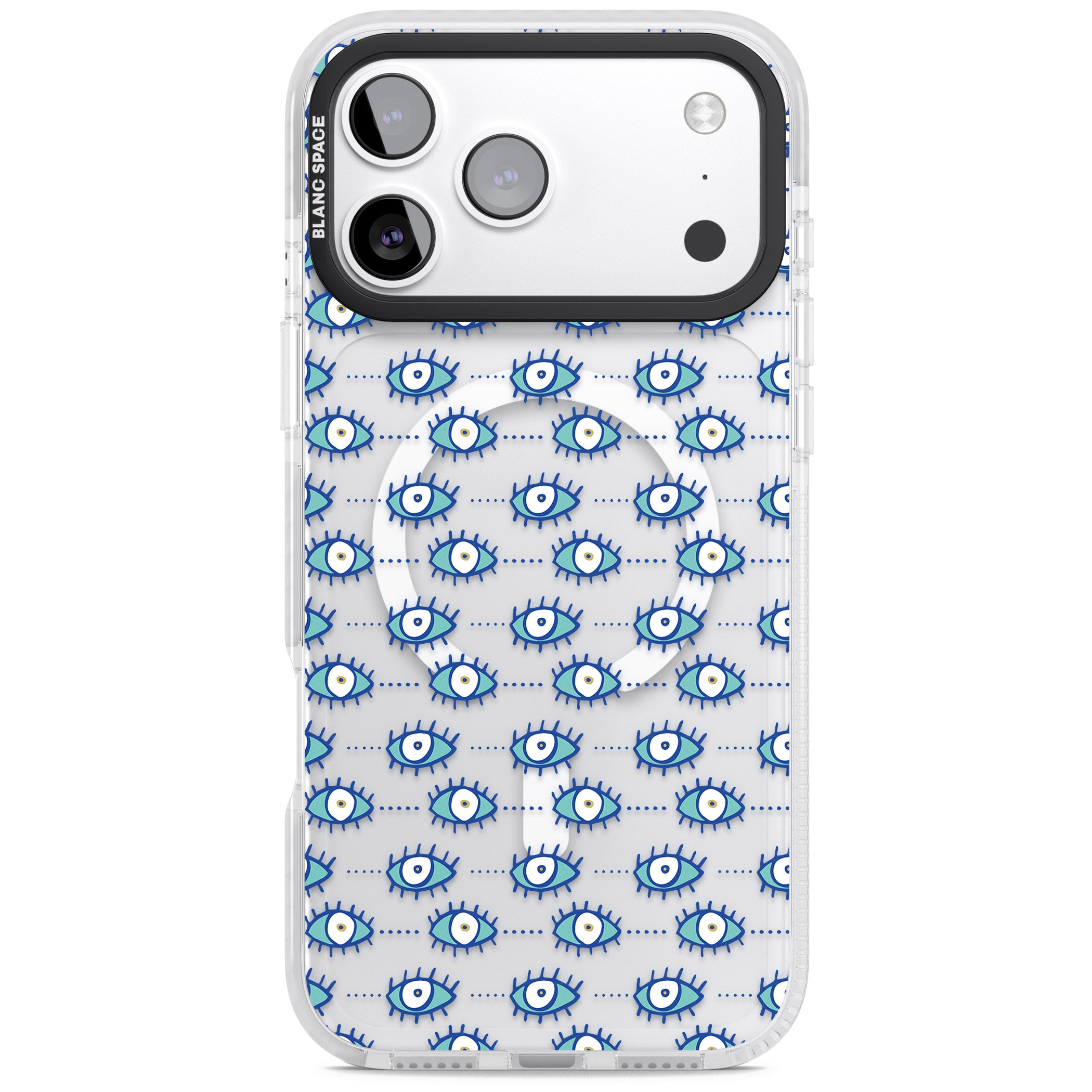 Psychedelic Eyes iPhone 17 Pro Max Impact Pro Clear Phone Case