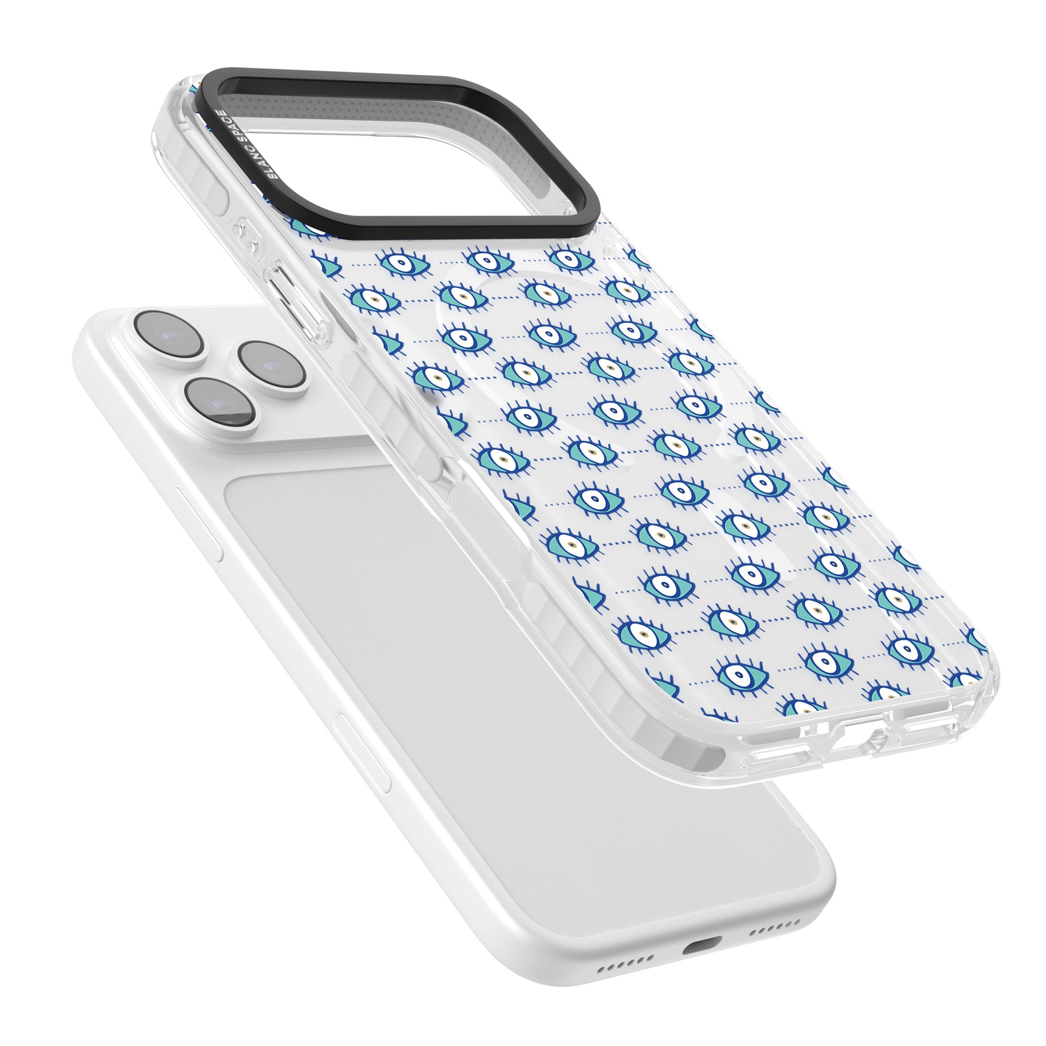 Psychedelic Eyes iPhone 17 Pro Max Impact Pro Clear Phone Case Colours