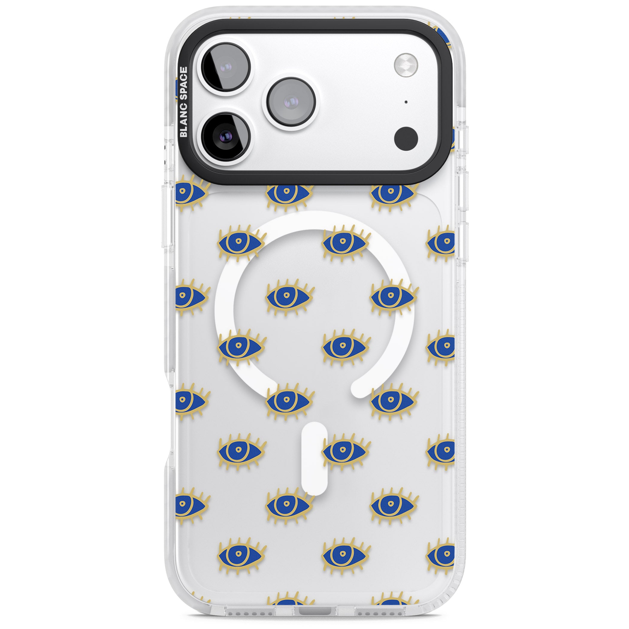 Psychedelic Eyes Pattern Classic iPhone 17 Pro Max Impact Pro Clear Phone Case