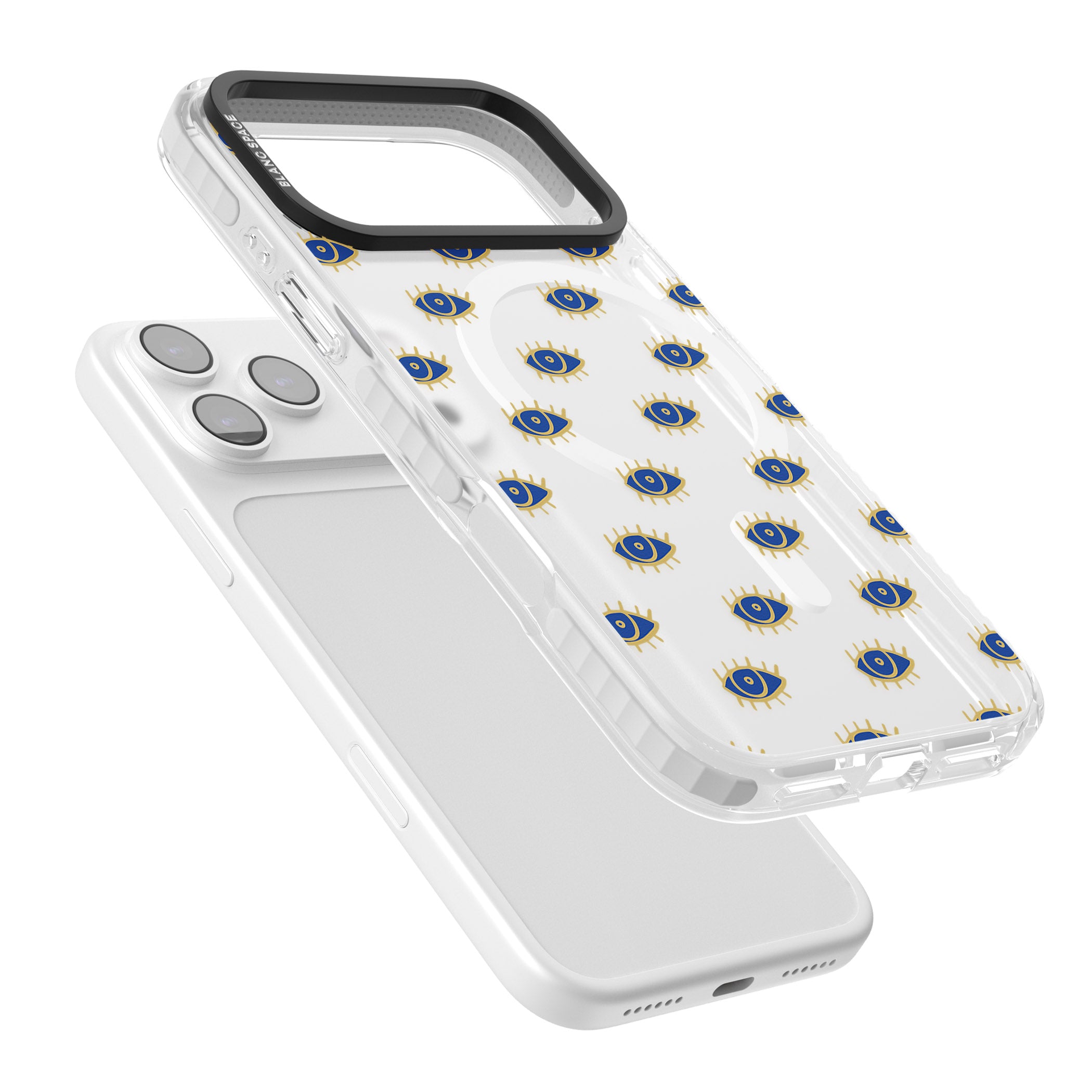 Psychedelic Eyes Pattern Classic iPhone 17 Pro Max Impact Pro Clear Phone Case Colours