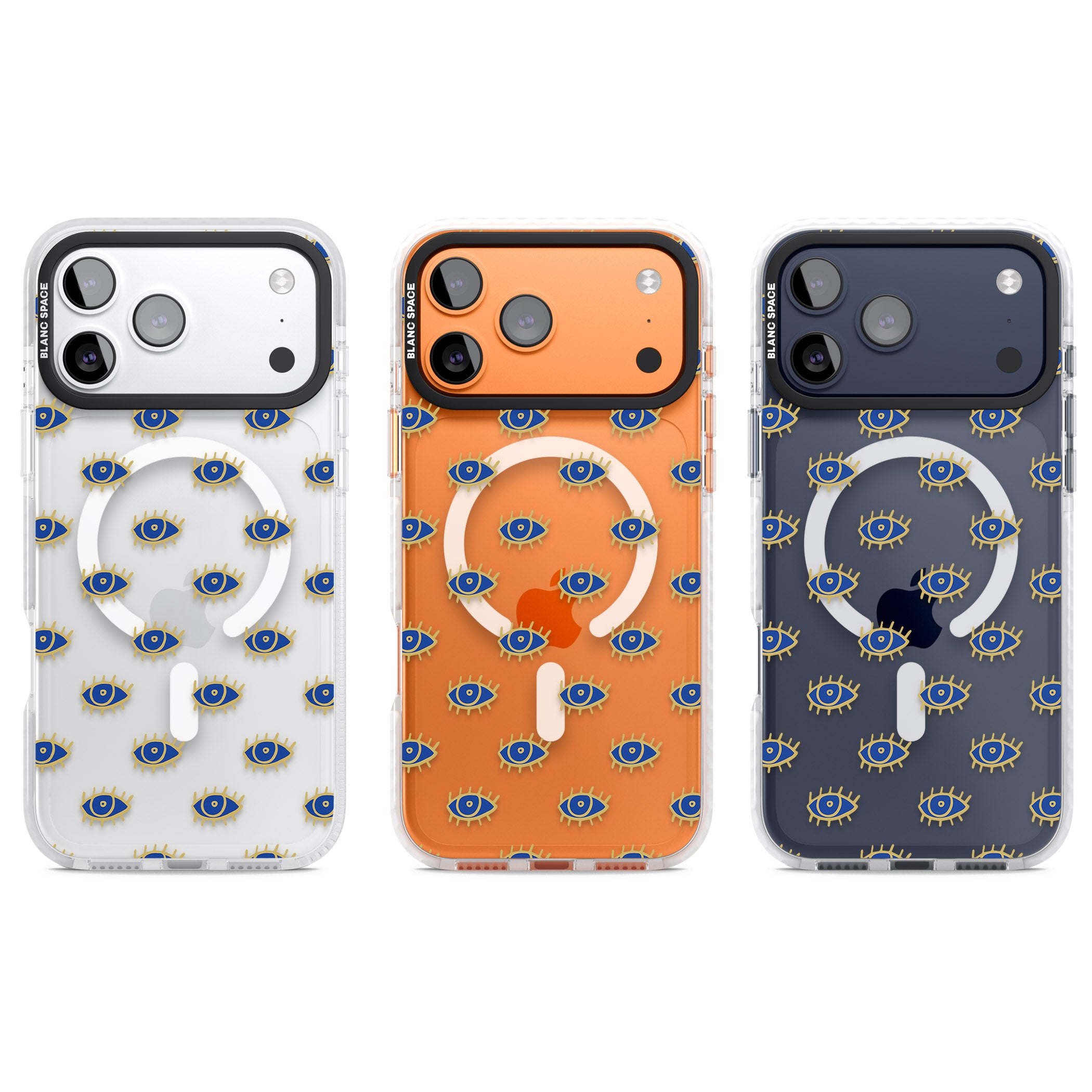 Psychedelic Eyes Pattern Classic iPhone 17 Pro Impact Pro Clear Phone Case APT Impact Protection