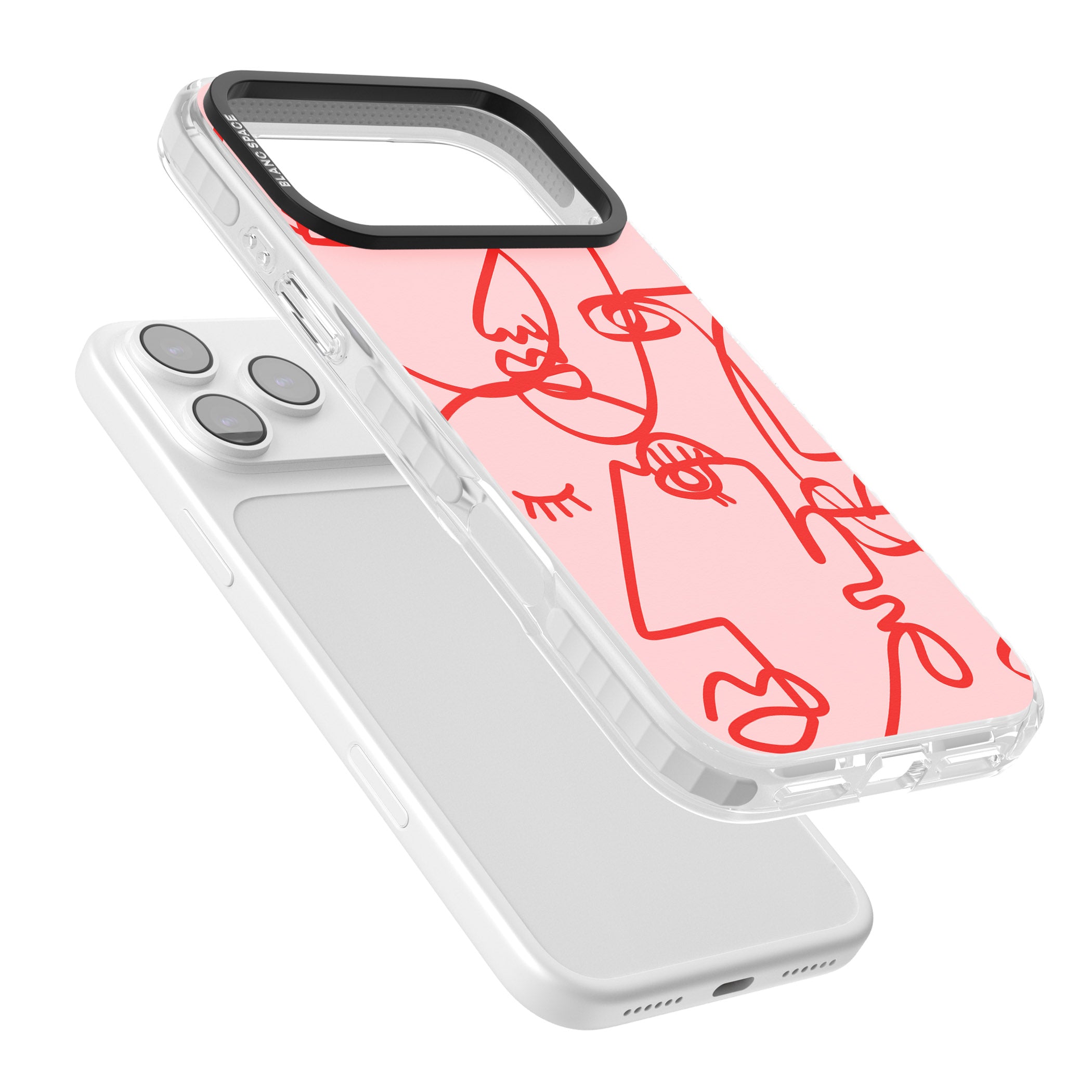 Red Line Art iPhone 17 Pro Max Impact Pro Clear Phone Case Colours